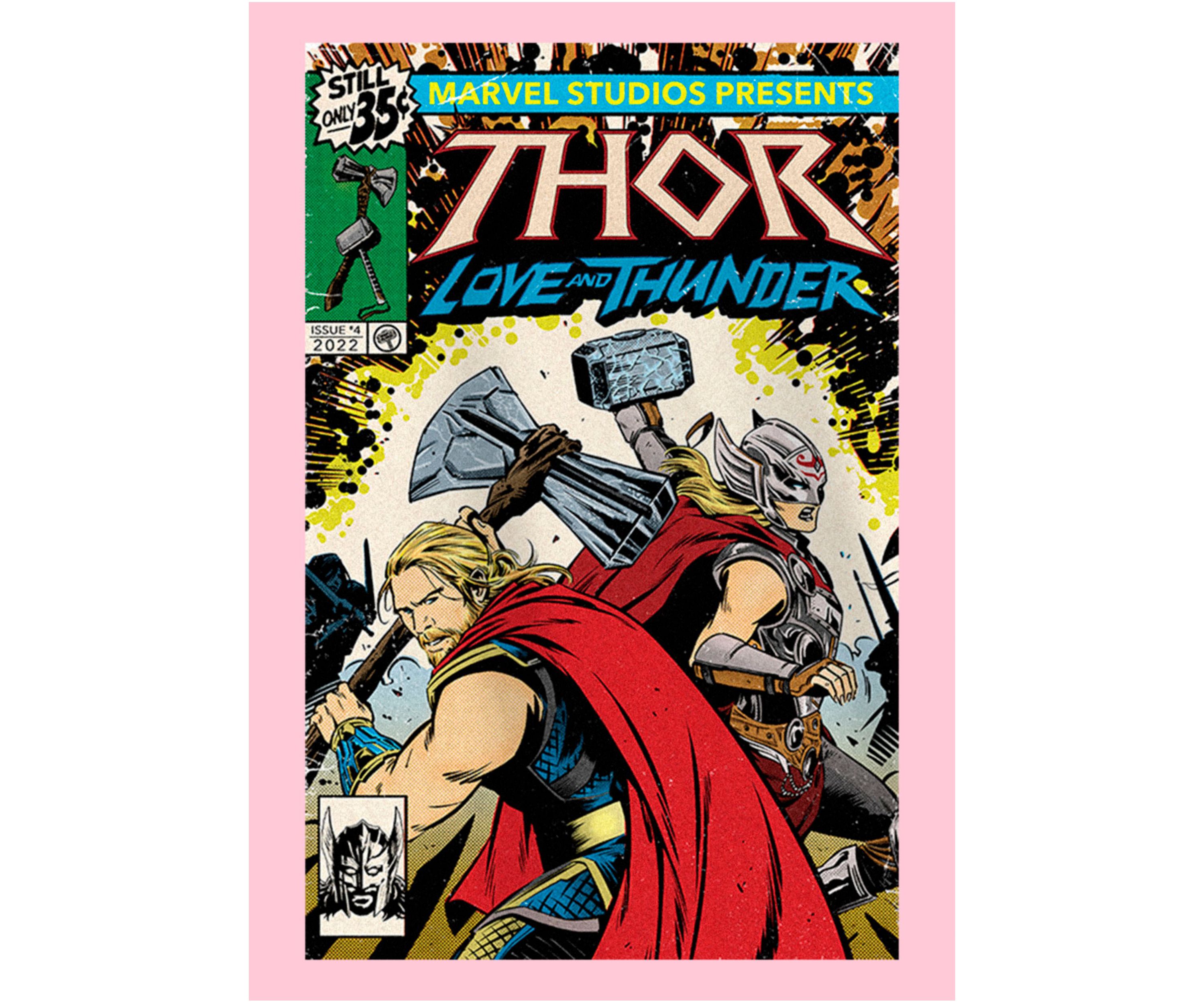 Two Thors Comic Cover Graphic T-Shirt