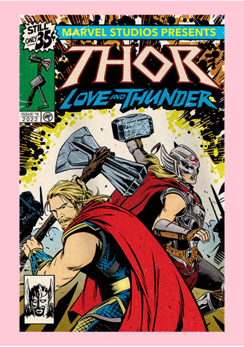 Two Thors Comic Cover Graphic T-Shirt