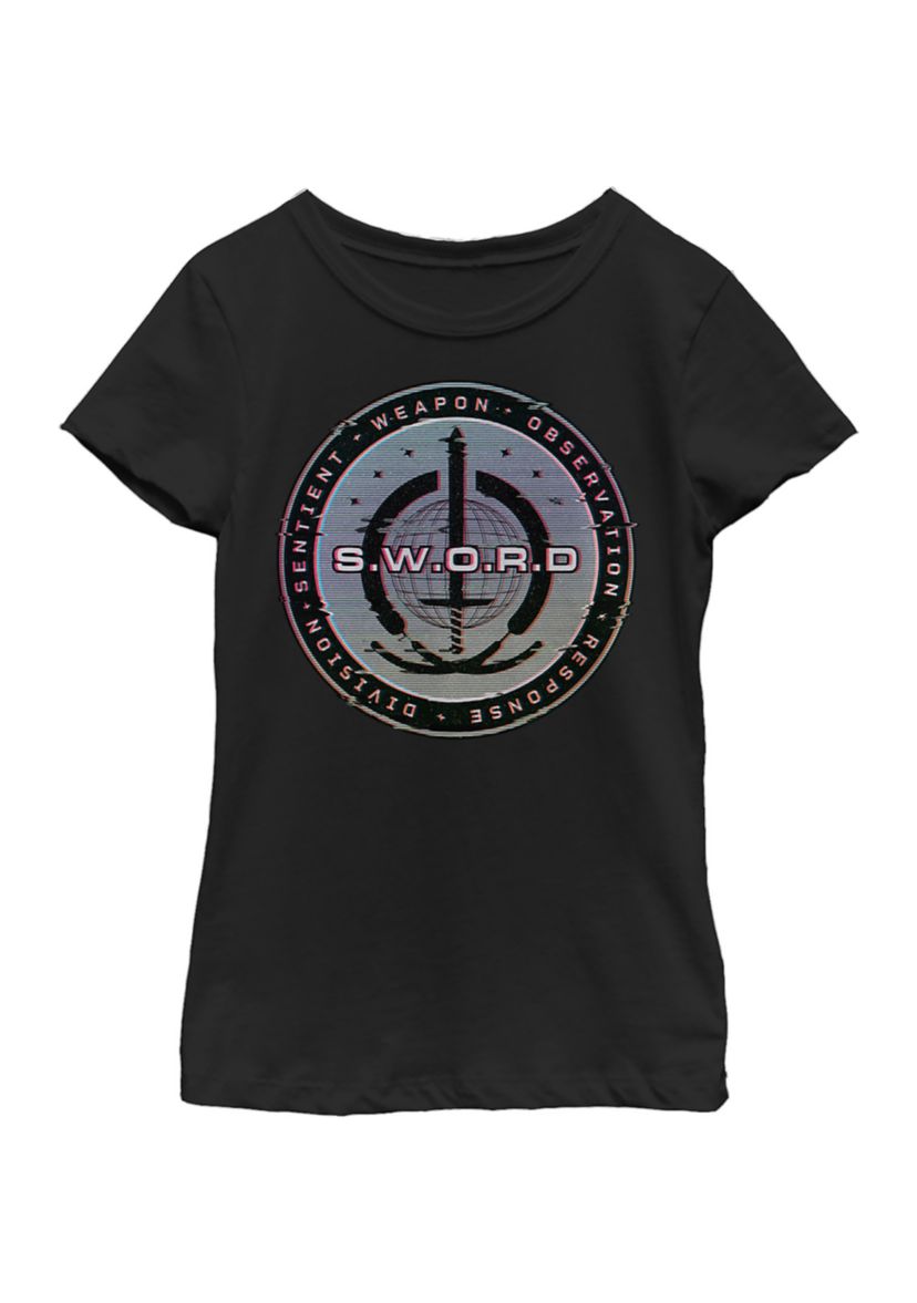 Girls 4-6x Wanda Vision S.W.O.R.D. Digital Logo Graphic T-Shirt