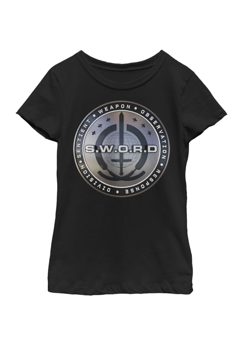 Girls 4-6x Wanda Vision 3D Sword Logo Graphic T-Shirt