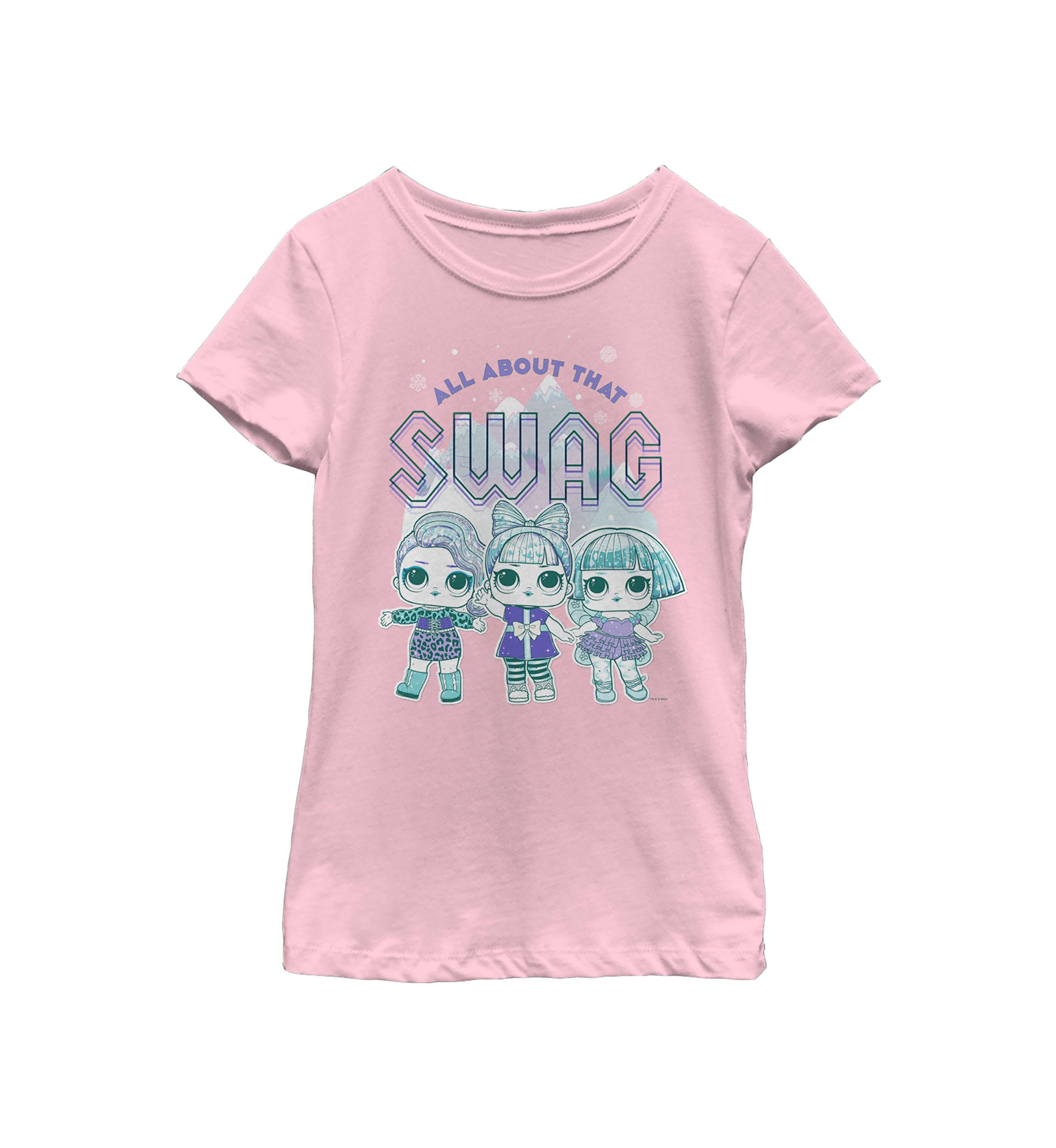 Girls 4-6x All About Swag Graphic T-Shirt