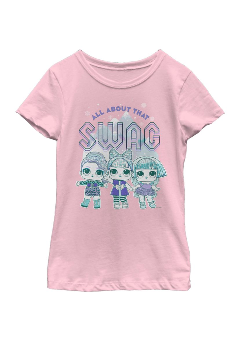 Girls 4-6x All About Swag Graphic T-Shirt