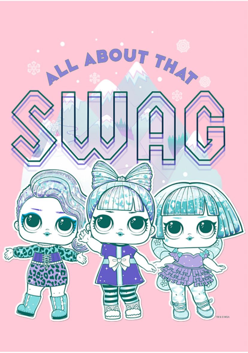 Girls 4-6x All About Swag Graphic T-Shirt