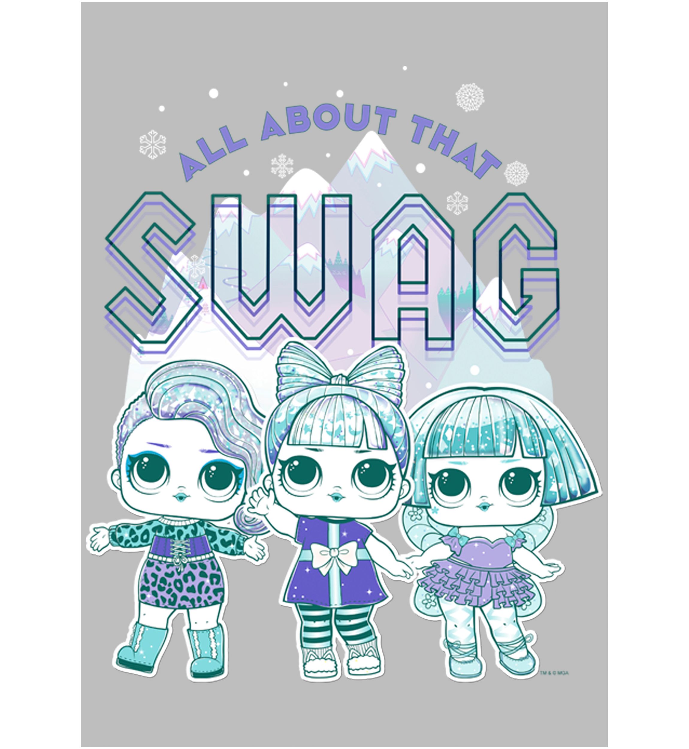 Girls 4-6x All About Swag Graphic T-Shirt