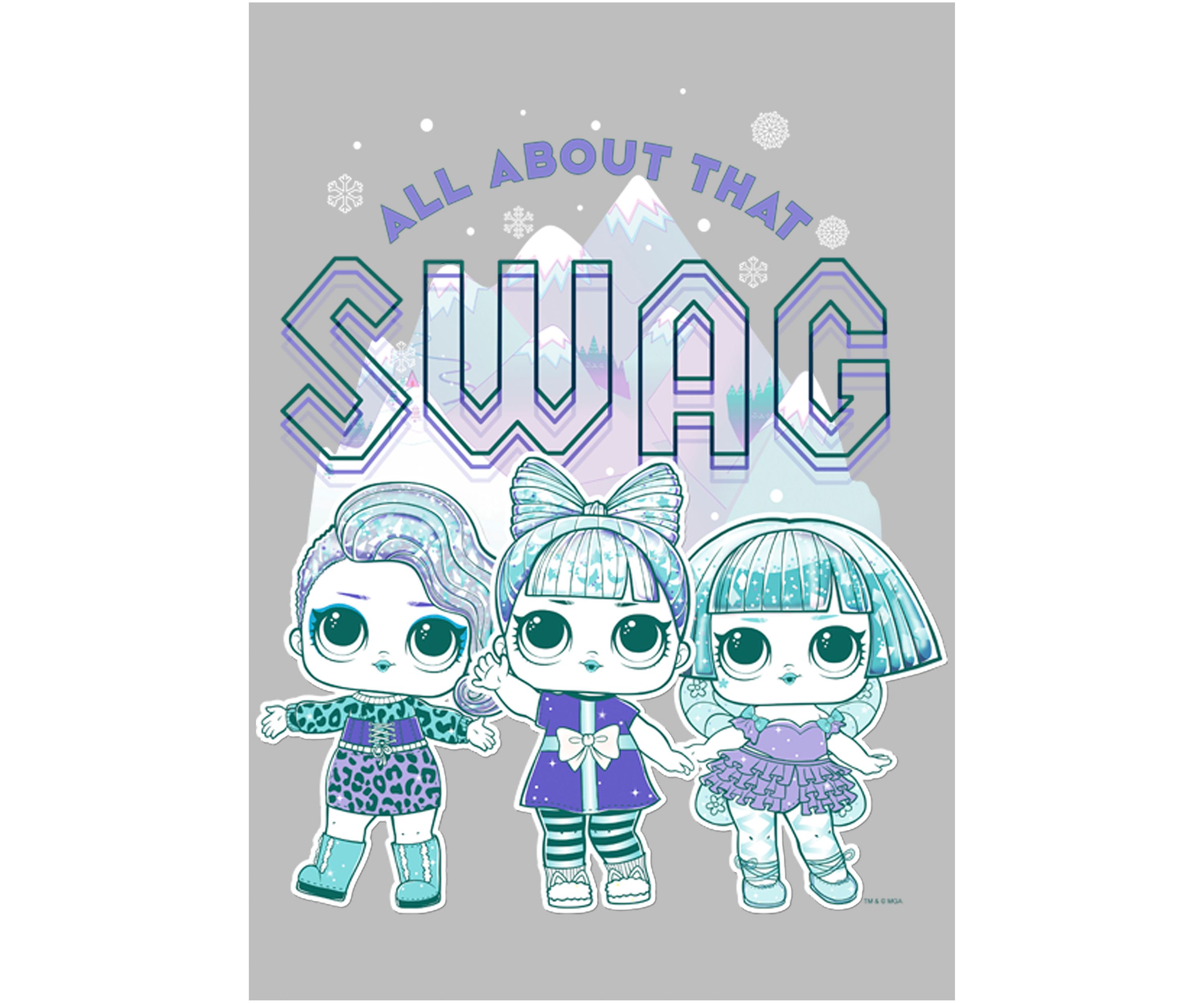 Girls 4-6x All About Swag Graphic T-Shirt