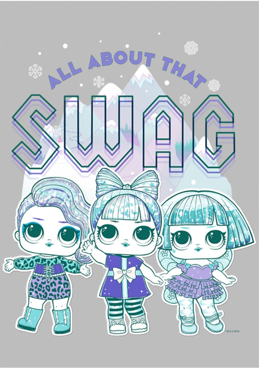 Girls 4-6x All About Swag Graphic T-Shirt