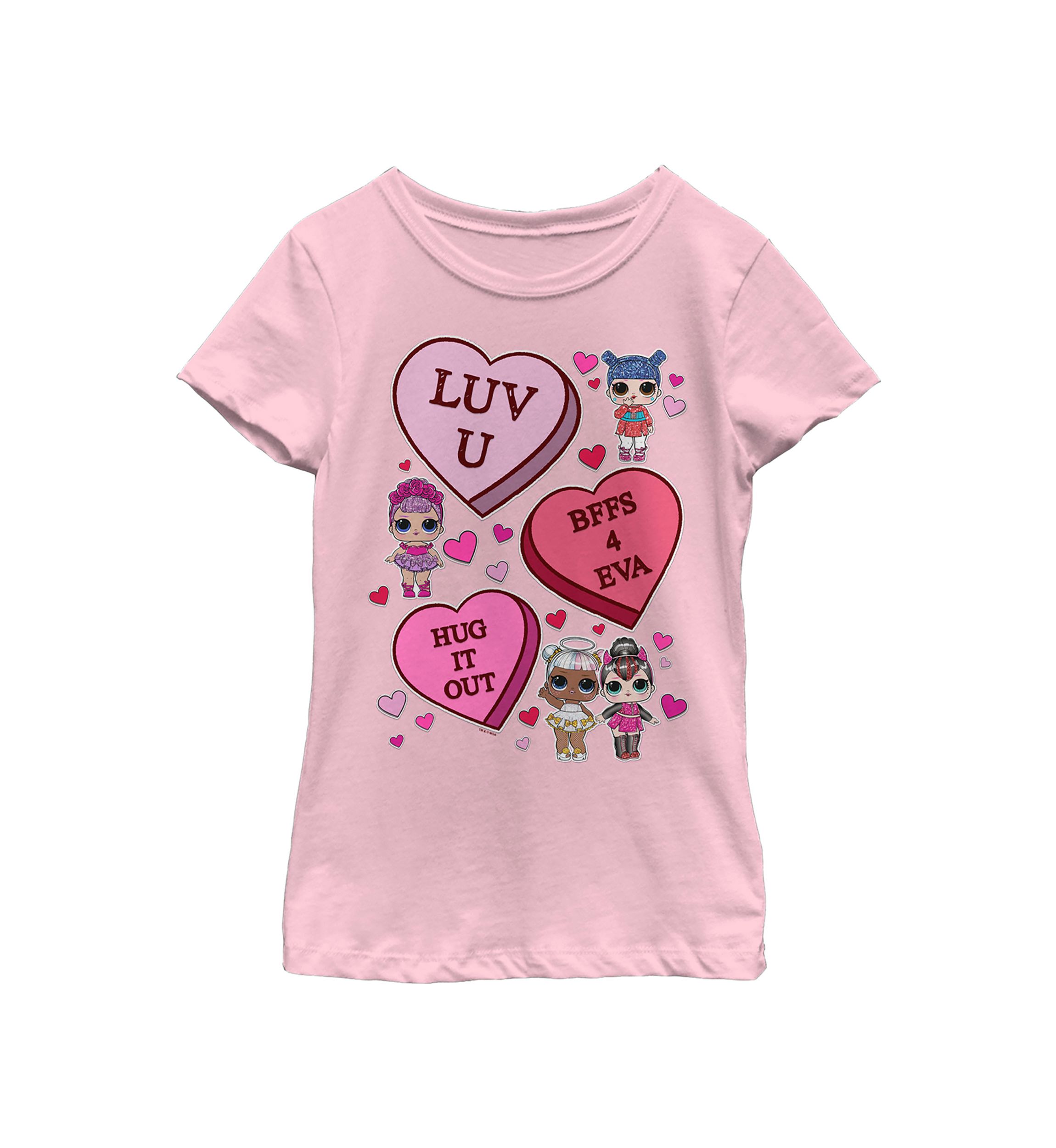 Girls 4-6x LOL Candy Hearts Top