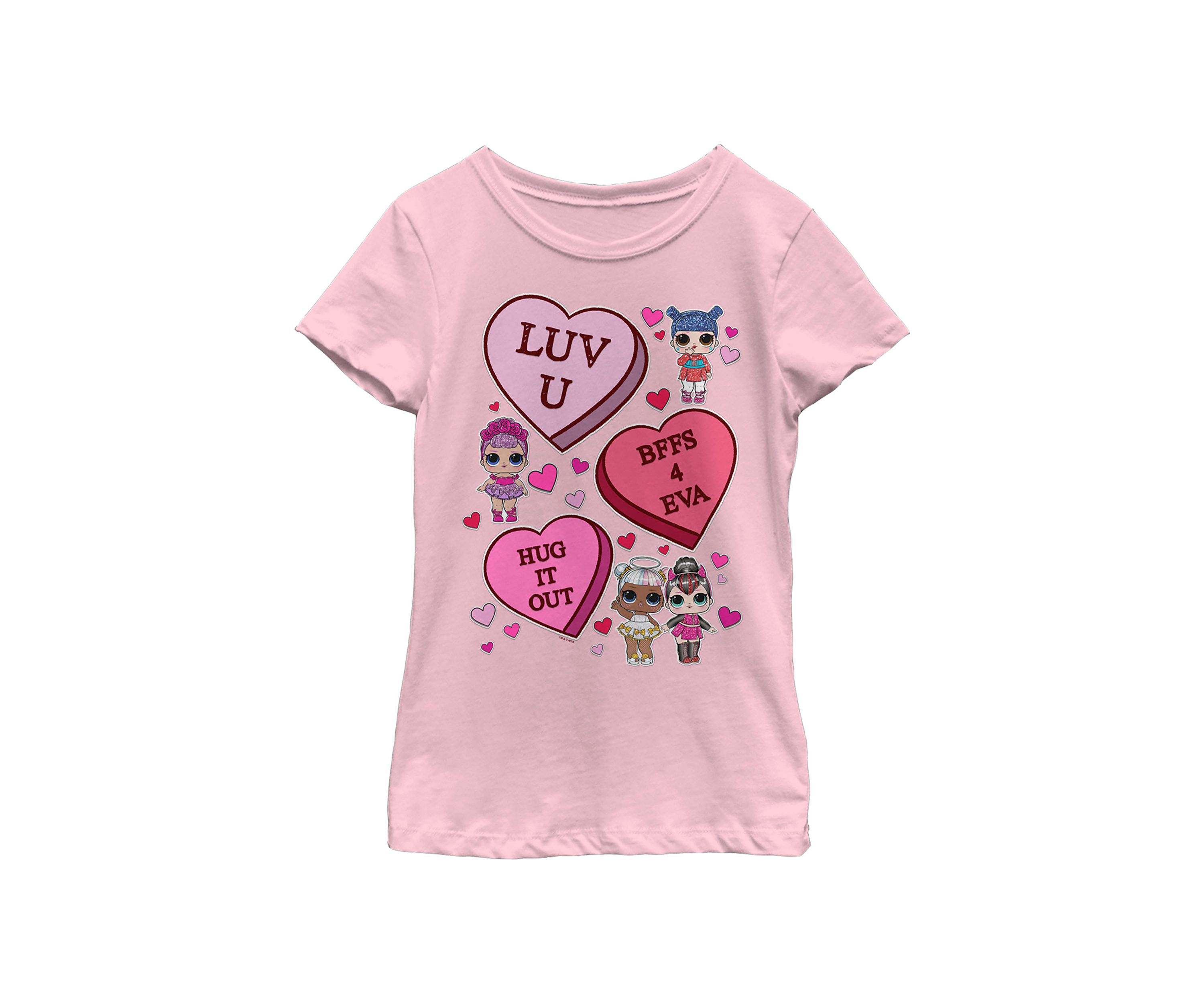 Girls 4-6x LOL Candy Hearts Top