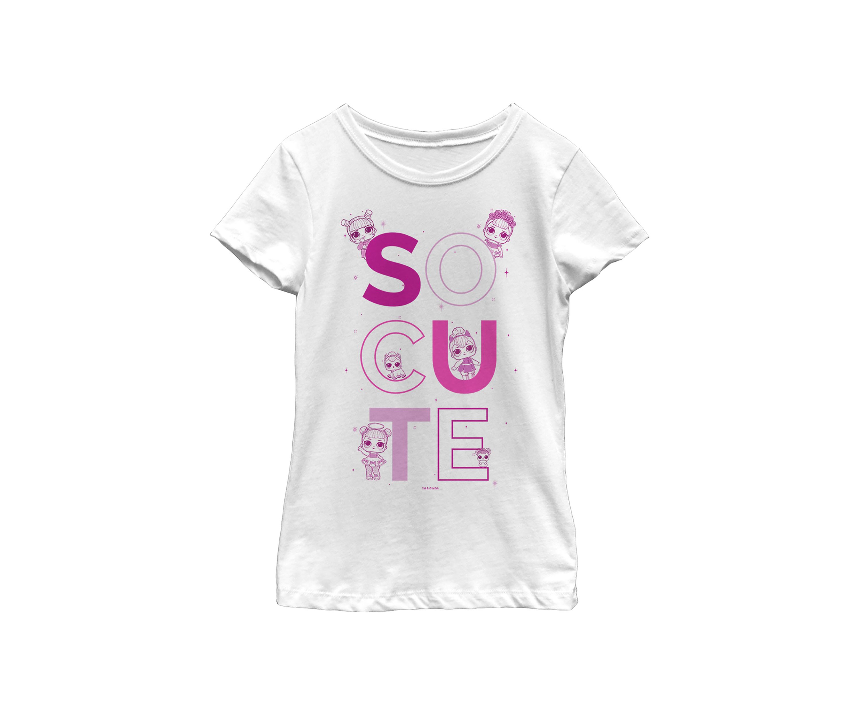 Girls 4-6x Cute Stack Graphic T-Shirt