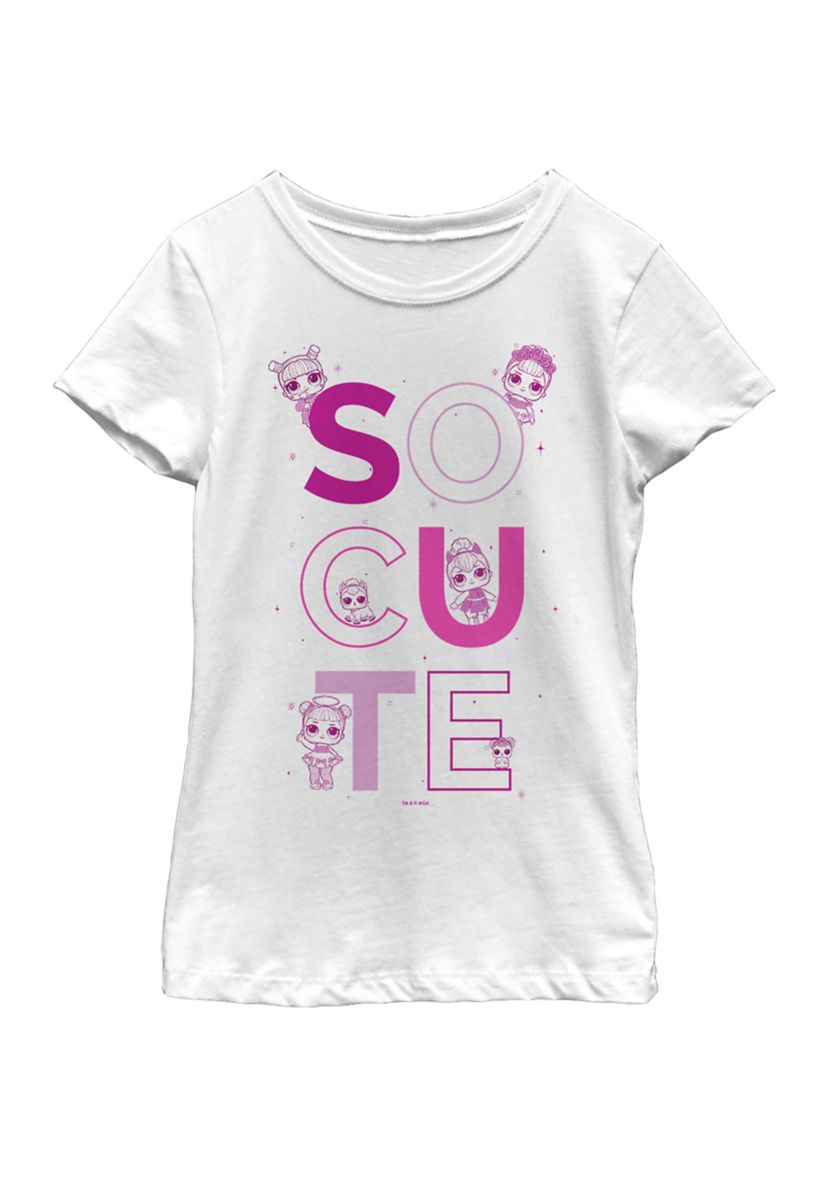 Girls 4-6x Cute Stack Graphic T-Shirt