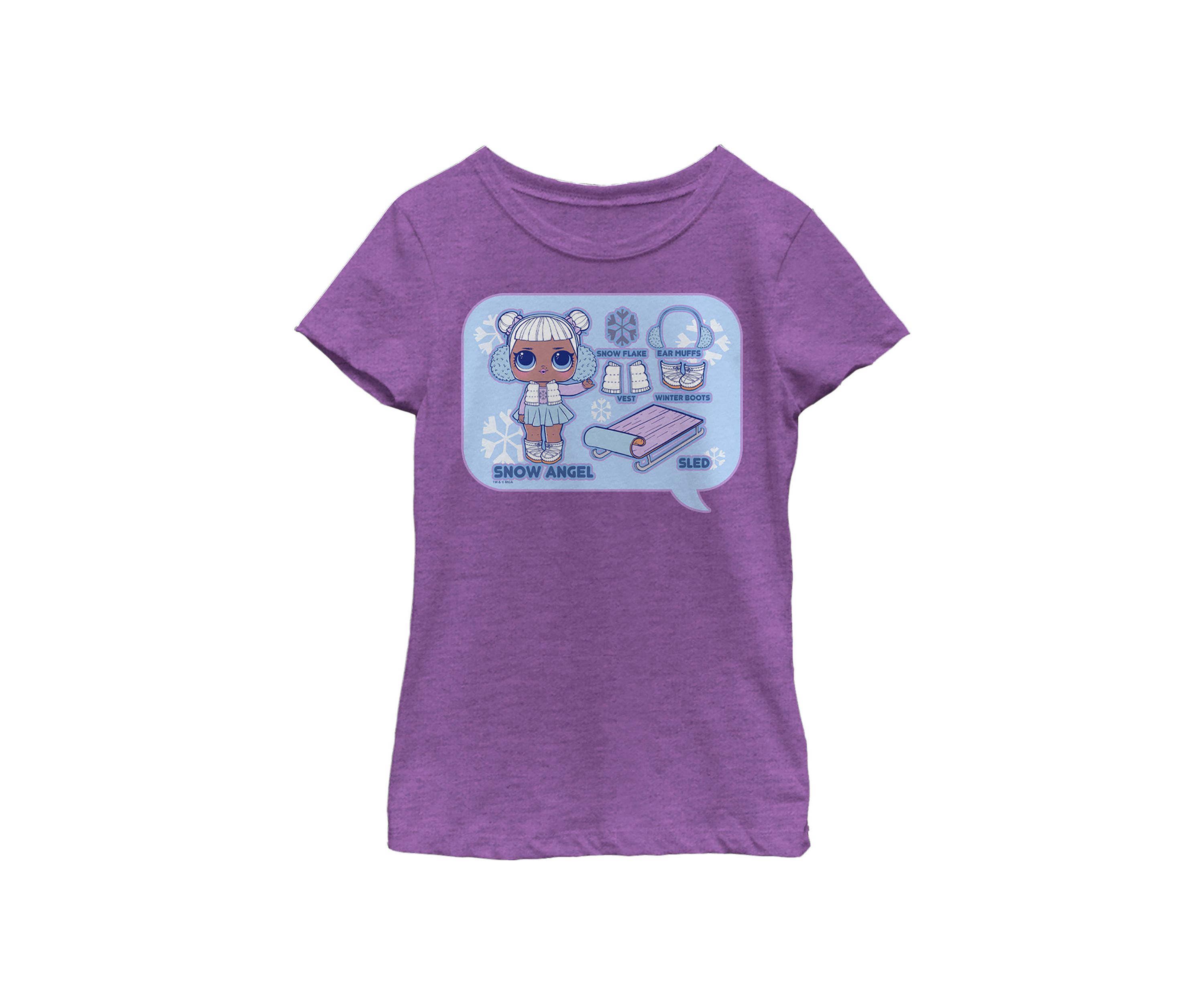 Girls 4-6x Snow Angel Cut Out Graphic T-Shirt