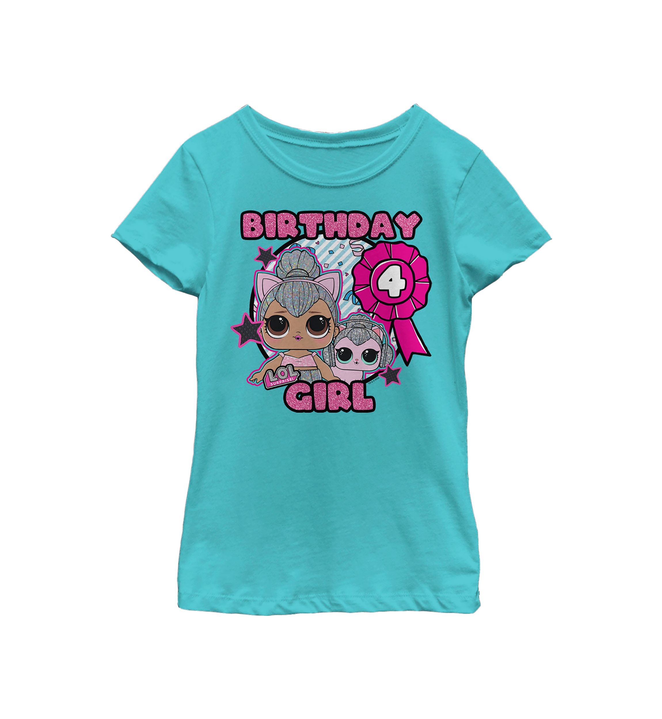 Girls 4-6x Birthday Girl 4 Graphic T-Shirt
