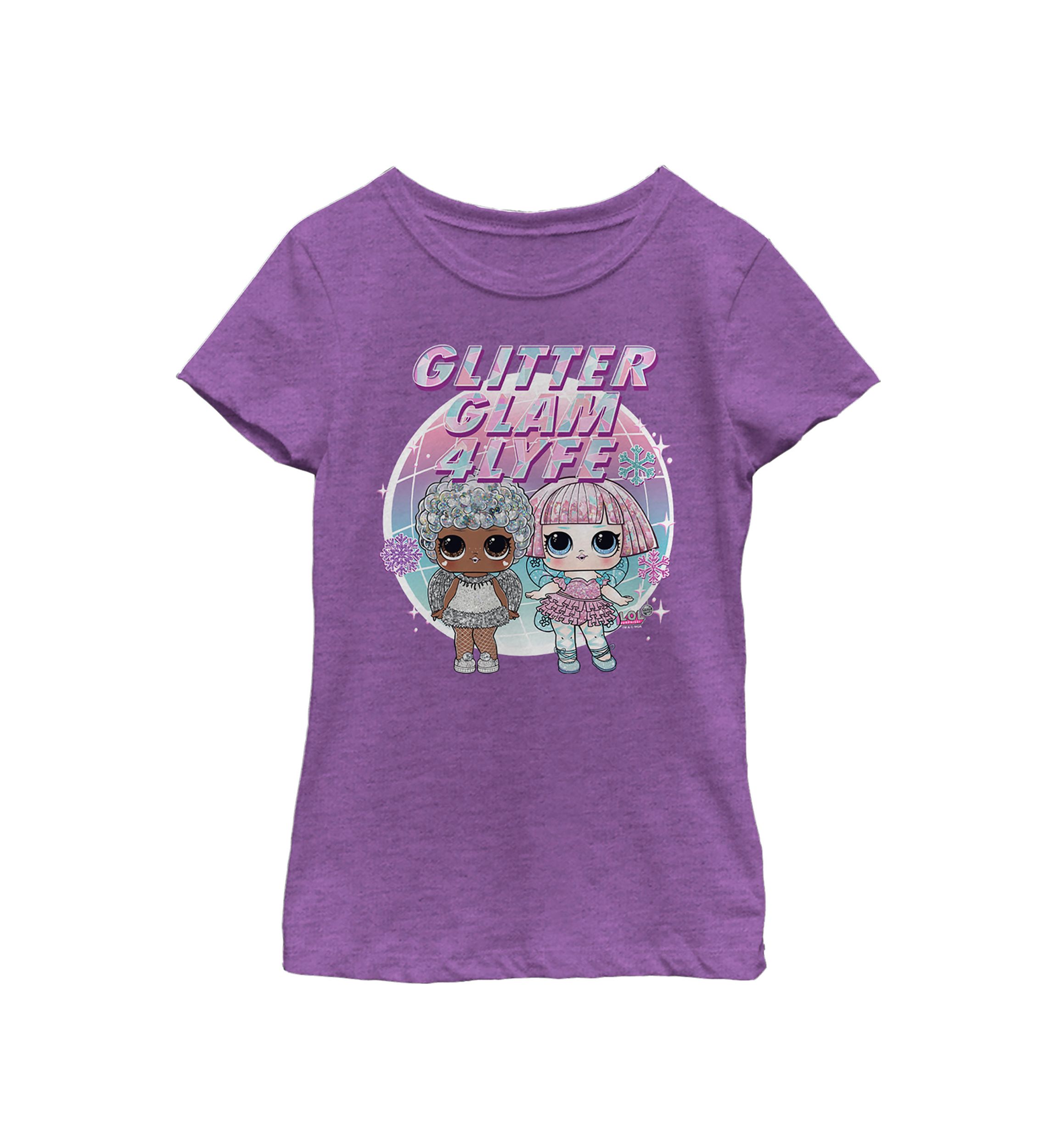 Girls 4-6x Glitter Glam Graphic T-Shirt