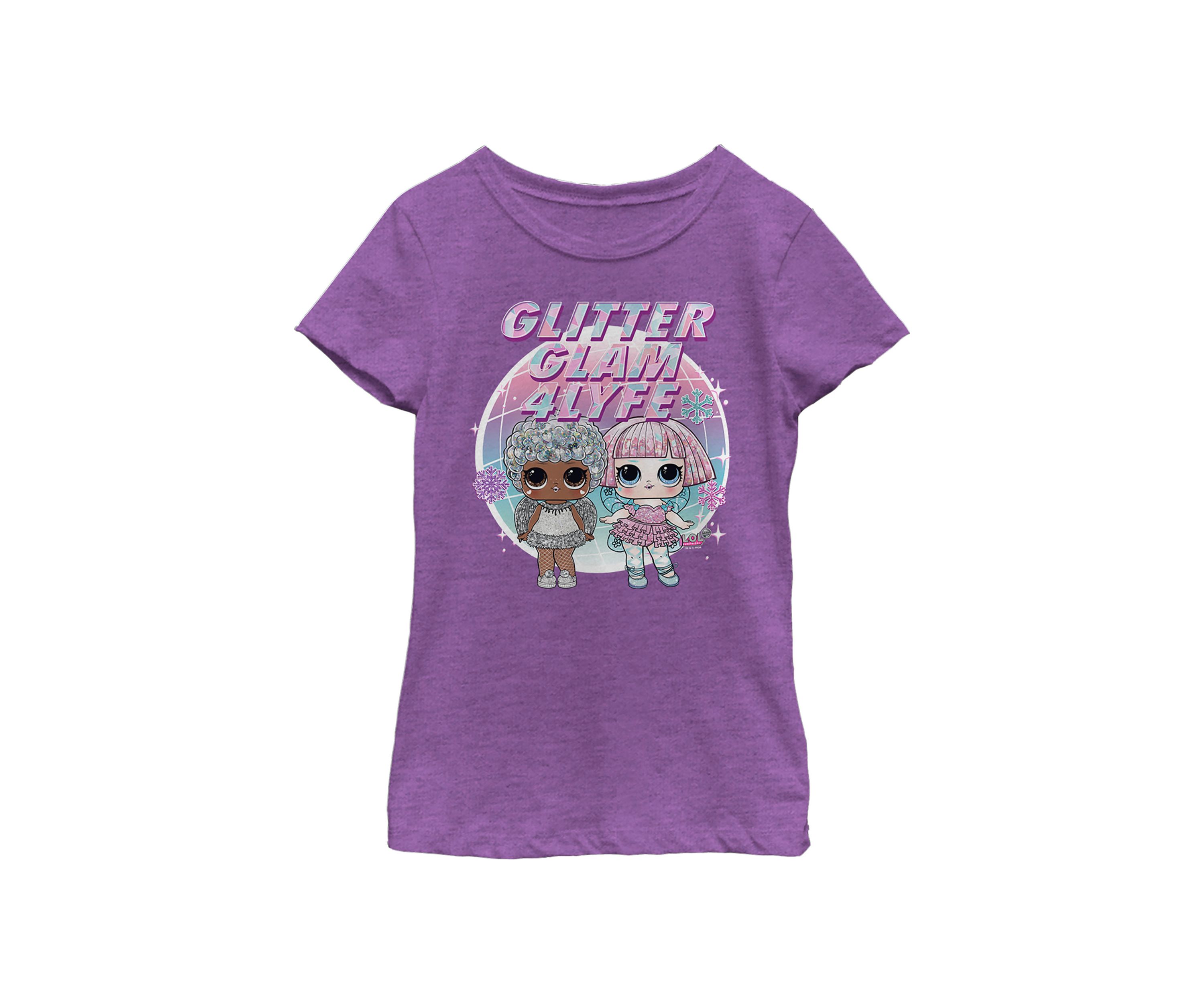 Girls 4-6x Glitter Glam Graphic T-Shirt