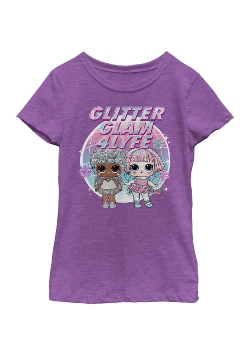Girls 4-6x Glitter Glam Graphic T-Shirt