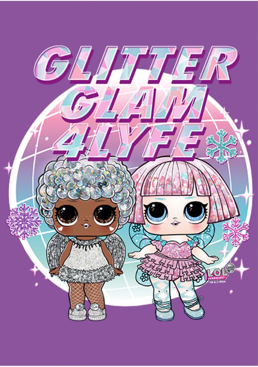 Girls 4-6x Glitter Glam Graphic T-Shirt