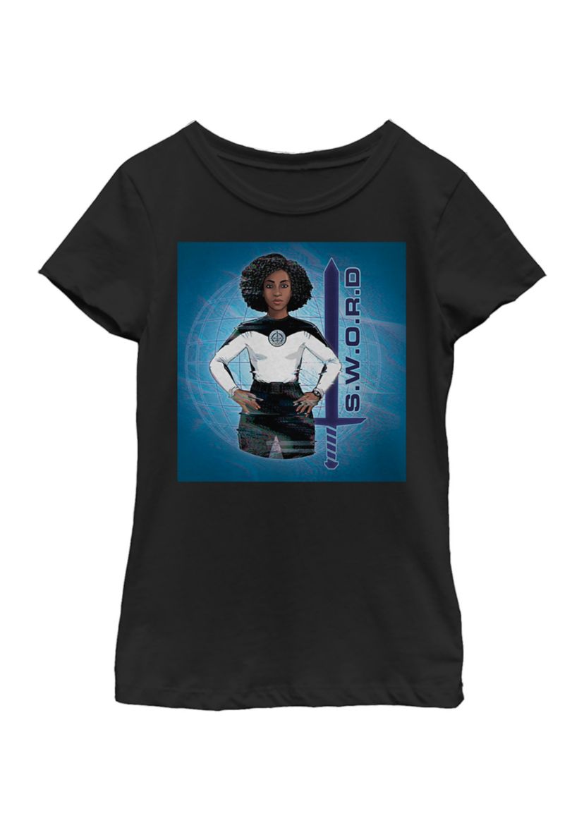 Girls 4-6x  Sword Graphic Top