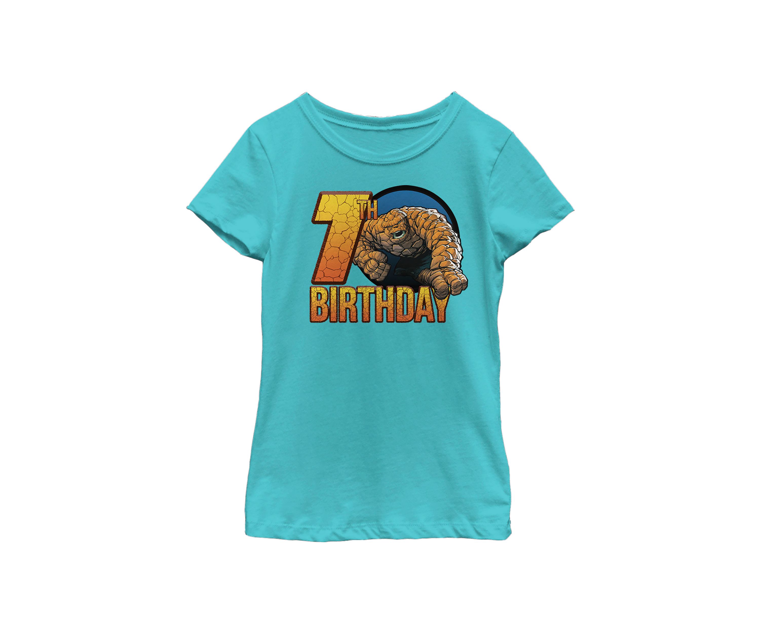 Girls 46x Fantastic Four Thing 7th Bday Graphic Top