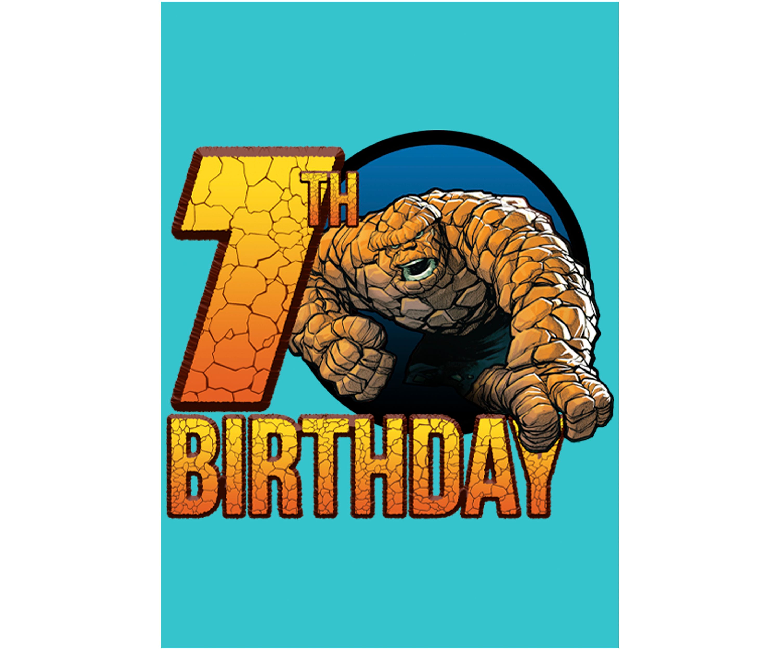 Girls 46x Fantastic Four Thing 7th Bday Graphic Top