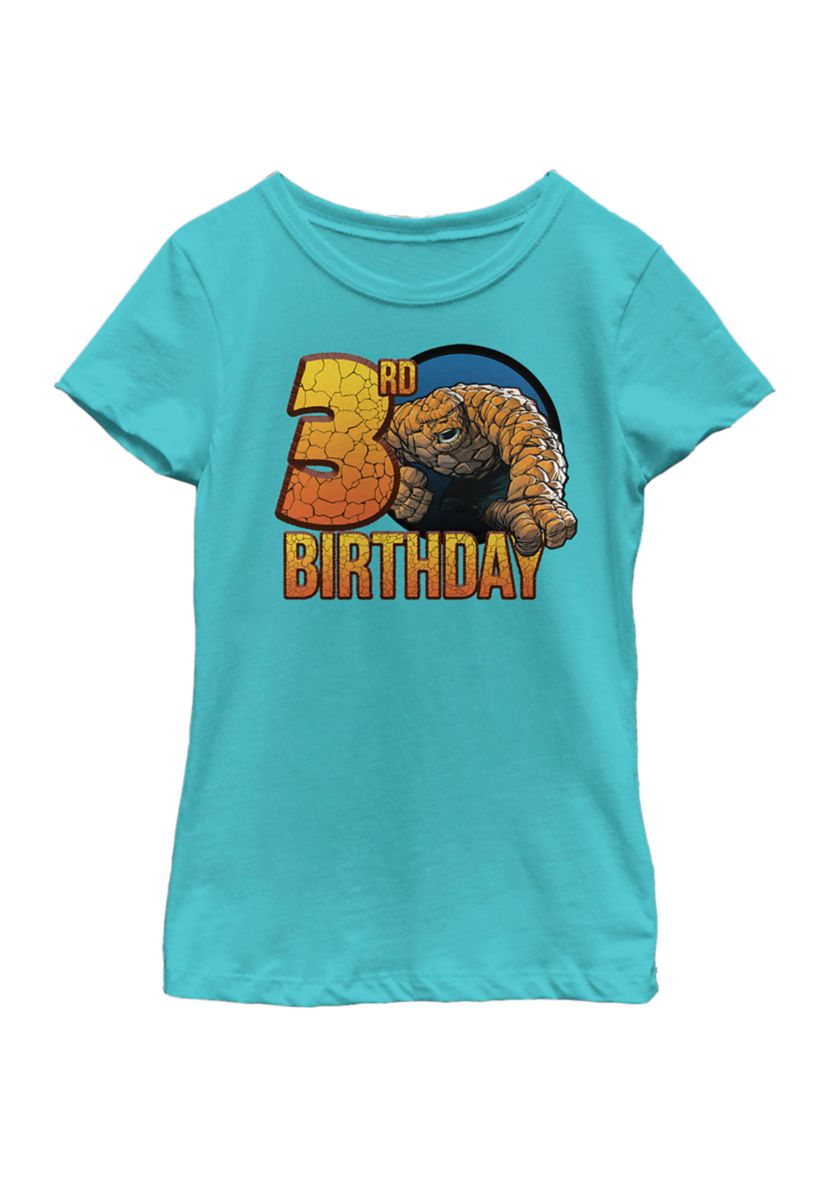 Girls 46x Fantastic Four Thing 3rd Bday Graphic Top