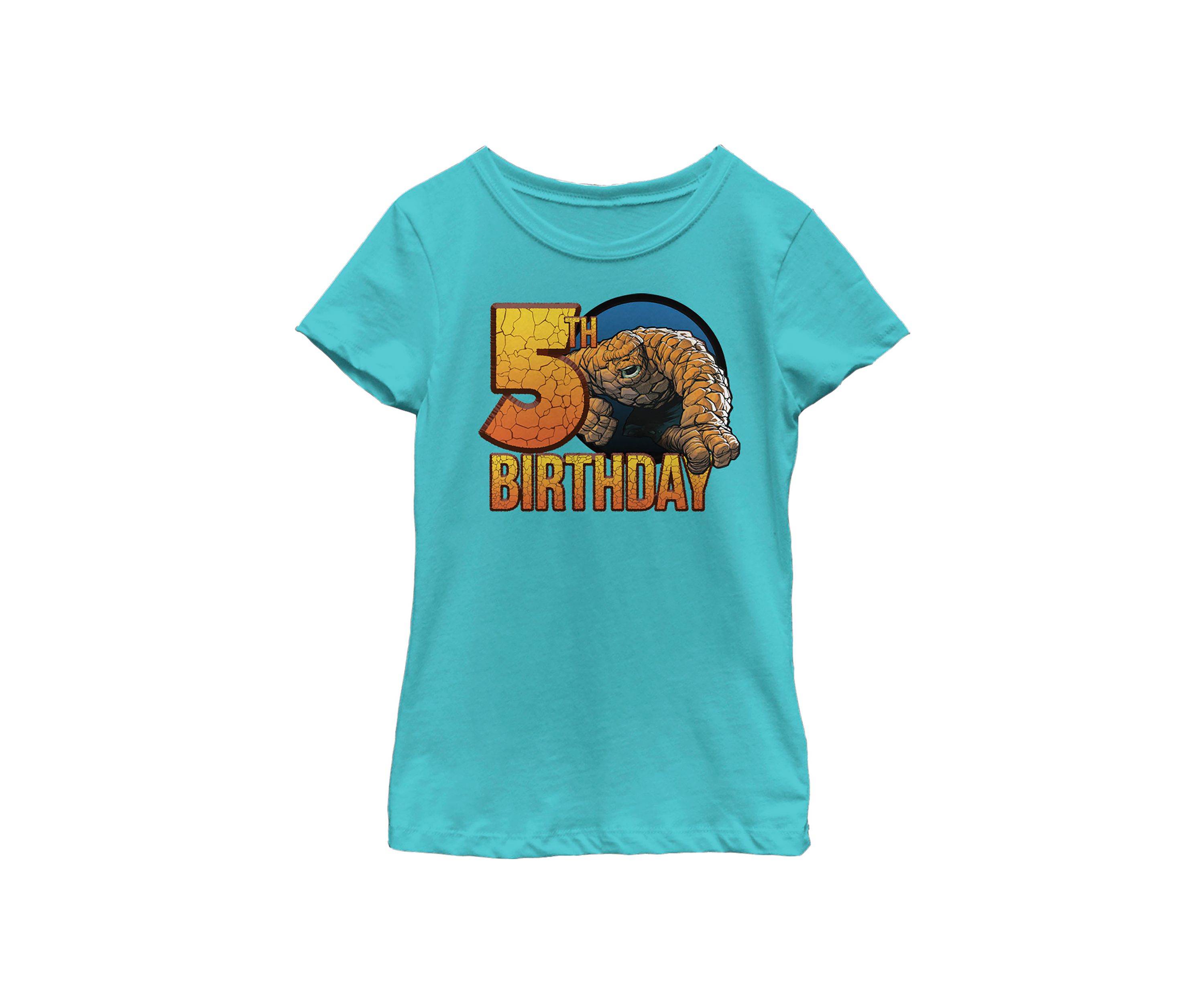 Girls 46x Fantastic Four Thing 5th Bday Graphic Top