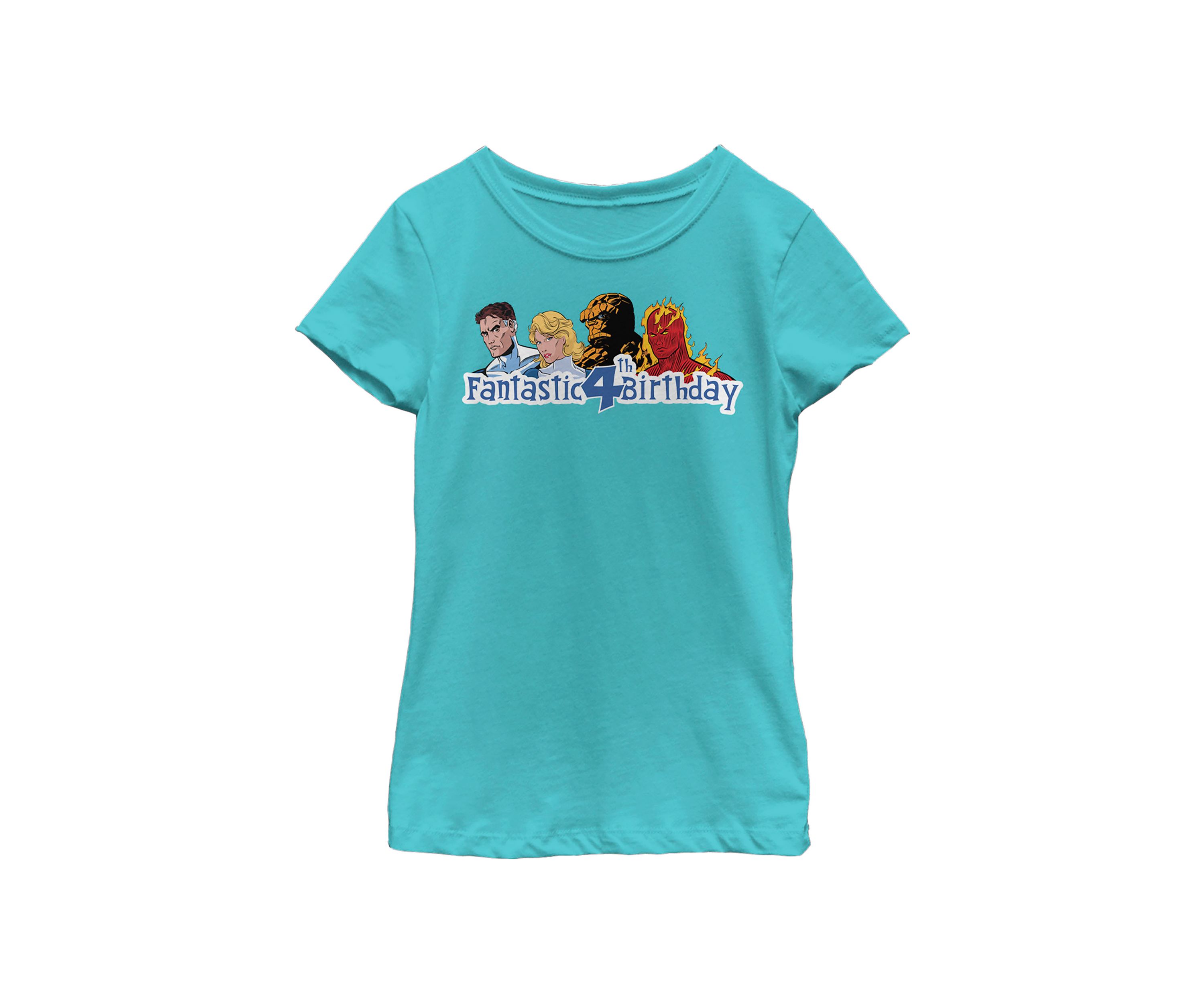 Girls 46x Fantastic Four Fantastic 4th Birthday Graphic Top