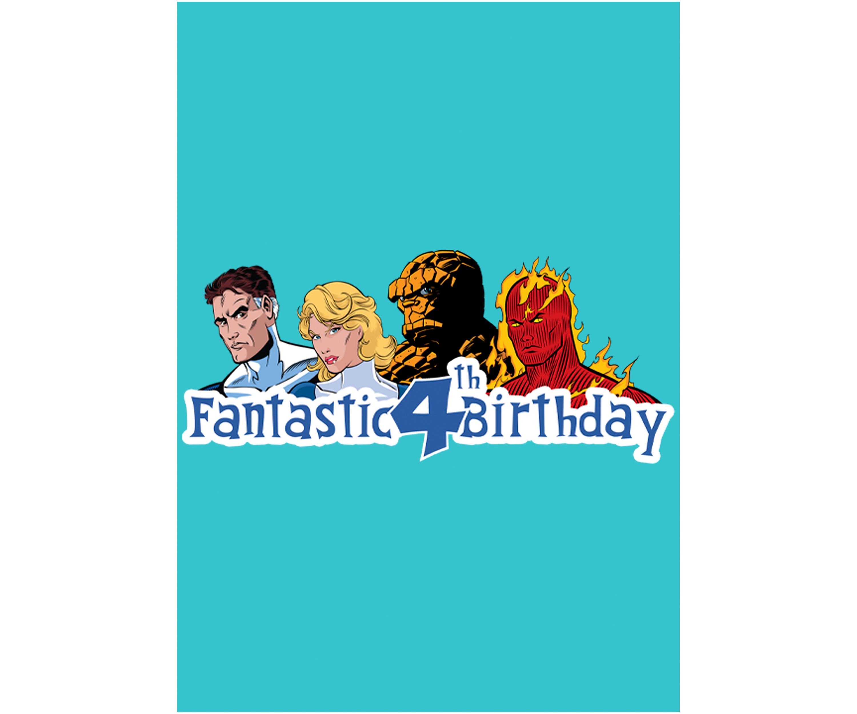 Girls 46x Fantastic Four Fantastic 4th Birthday Graphic Top