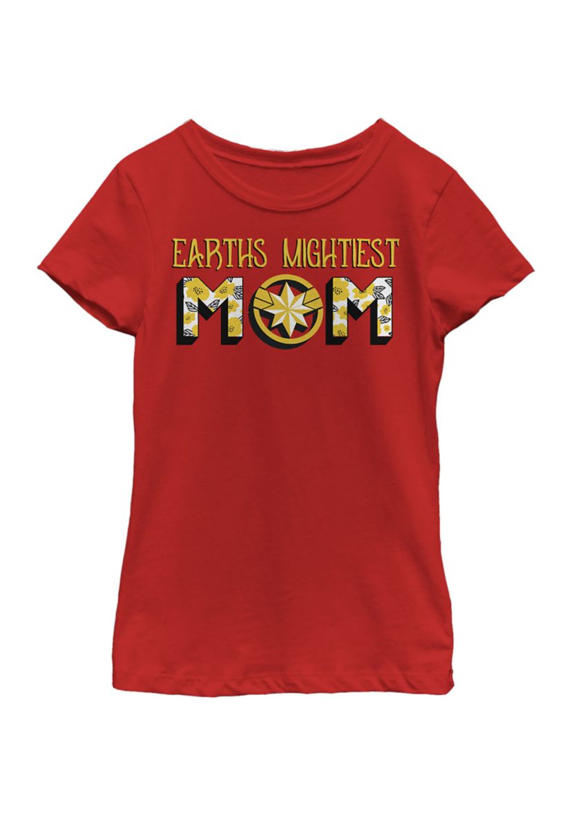 Girls 4-6x Seasonal Earths Mightiest Mom Graphic T-Shirt