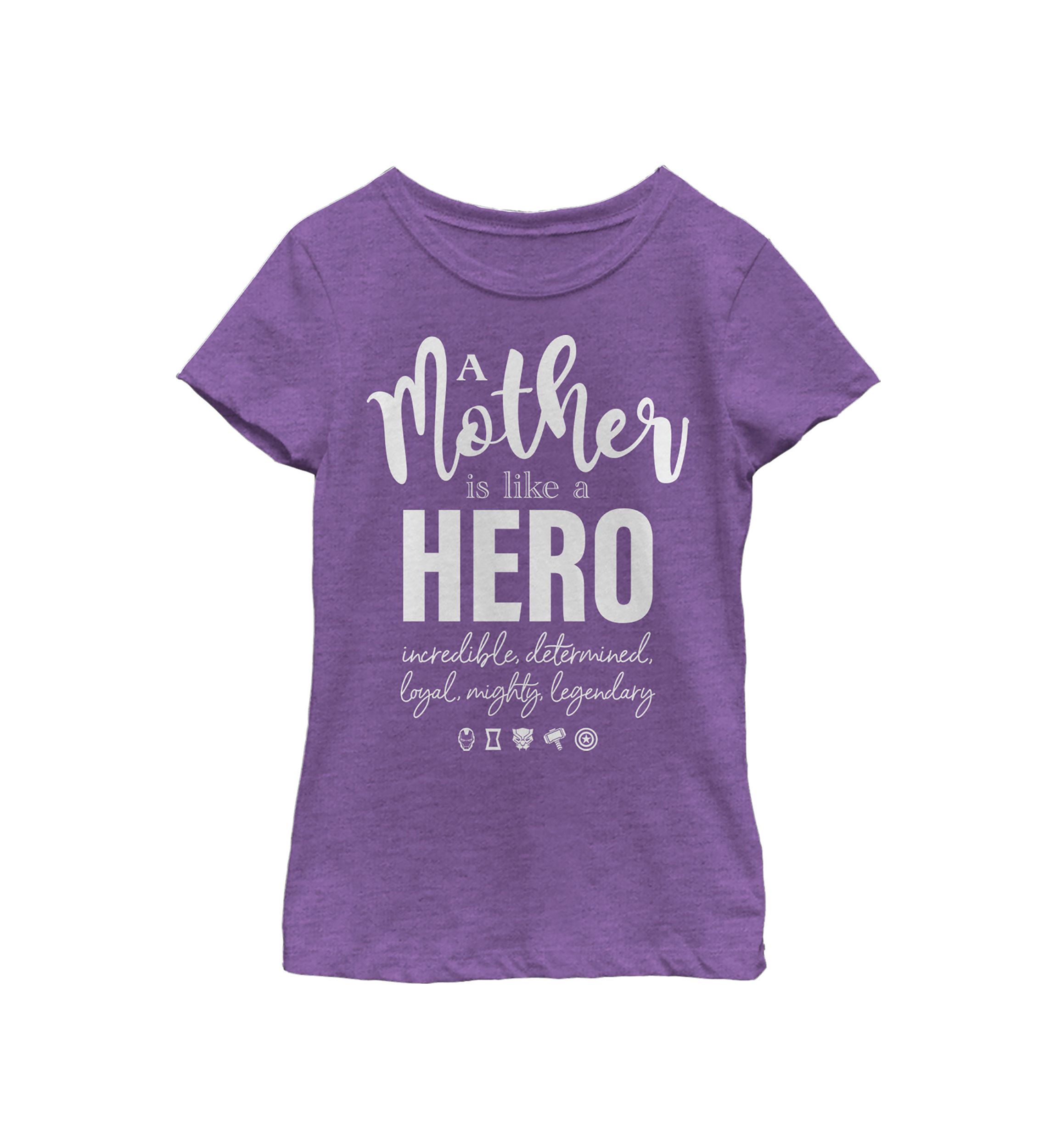 Girls 4-6x Seasonal A Mother Hero Quote Graphic T-Shirt