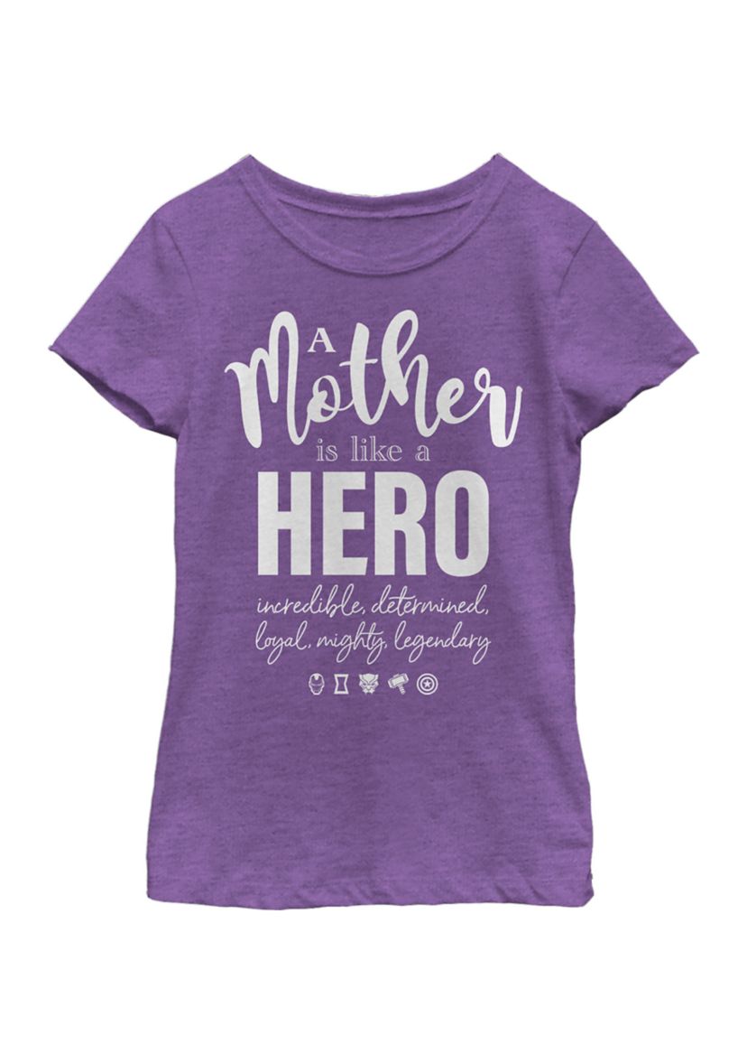 Girls 4-6x Seasonal A Mother Hero Quote Graphic T-Shirt