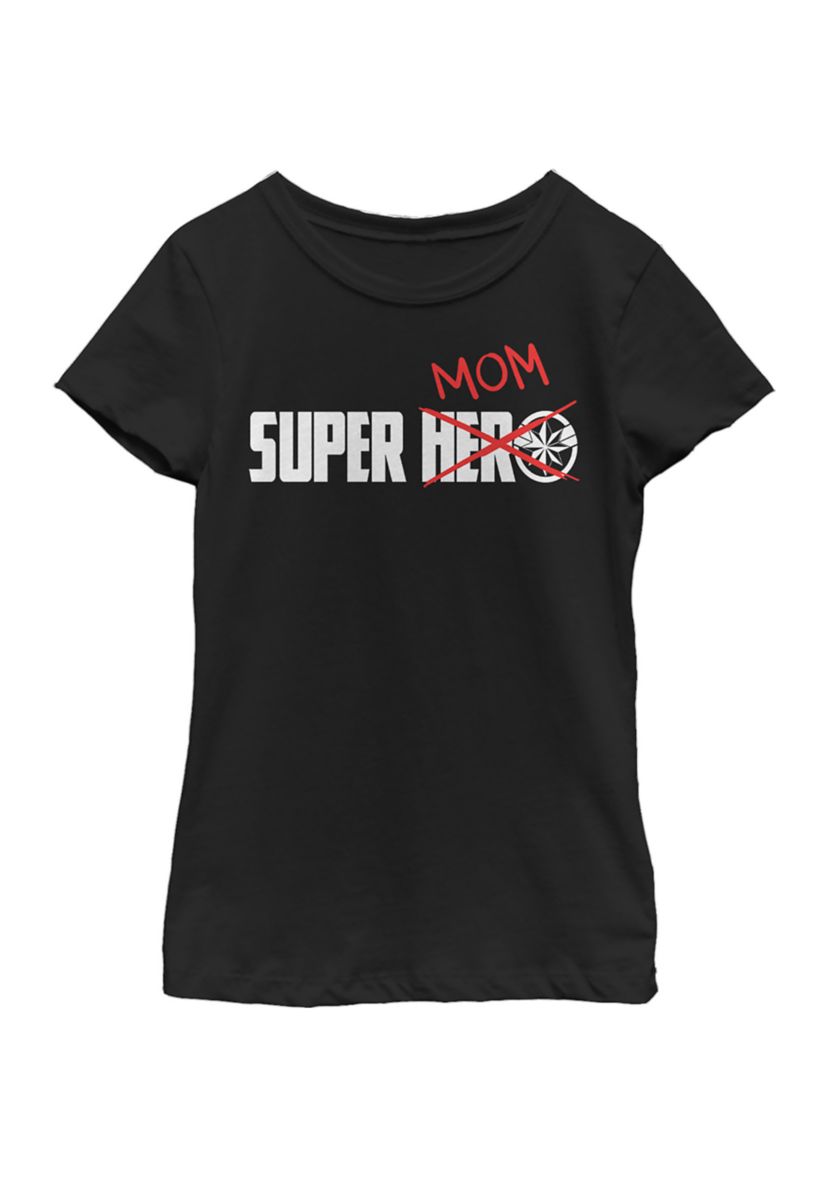 Girls 4-6x Seasonal Super Mom Doodle Graphic T-Shirt