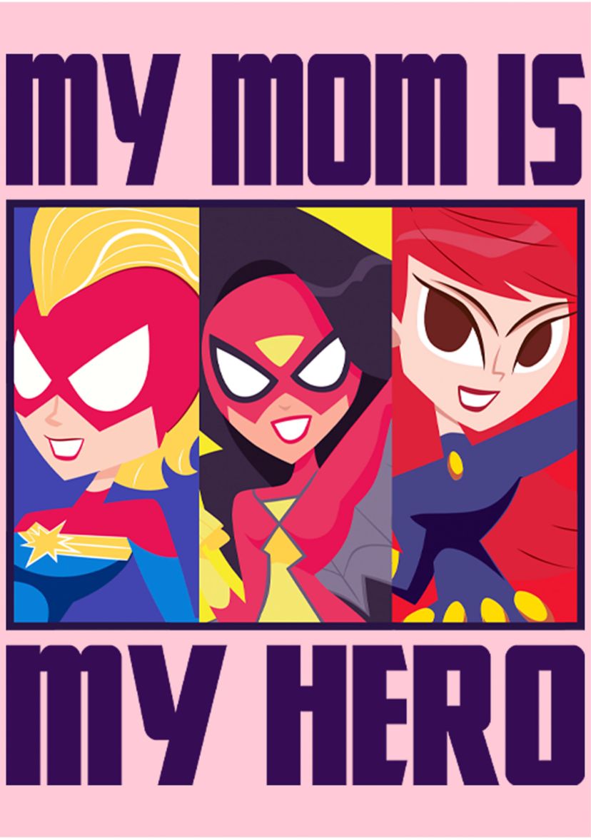 Girls 4-6x Seasonal Hero Mom BoxUp Graphic T-Shirt