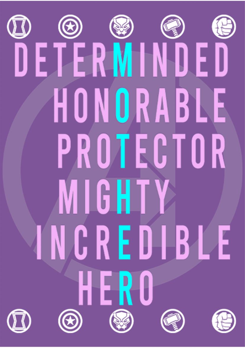 Girls 4-6x Seasonal Mother Hero Avenger Box Graphic T-Shirt