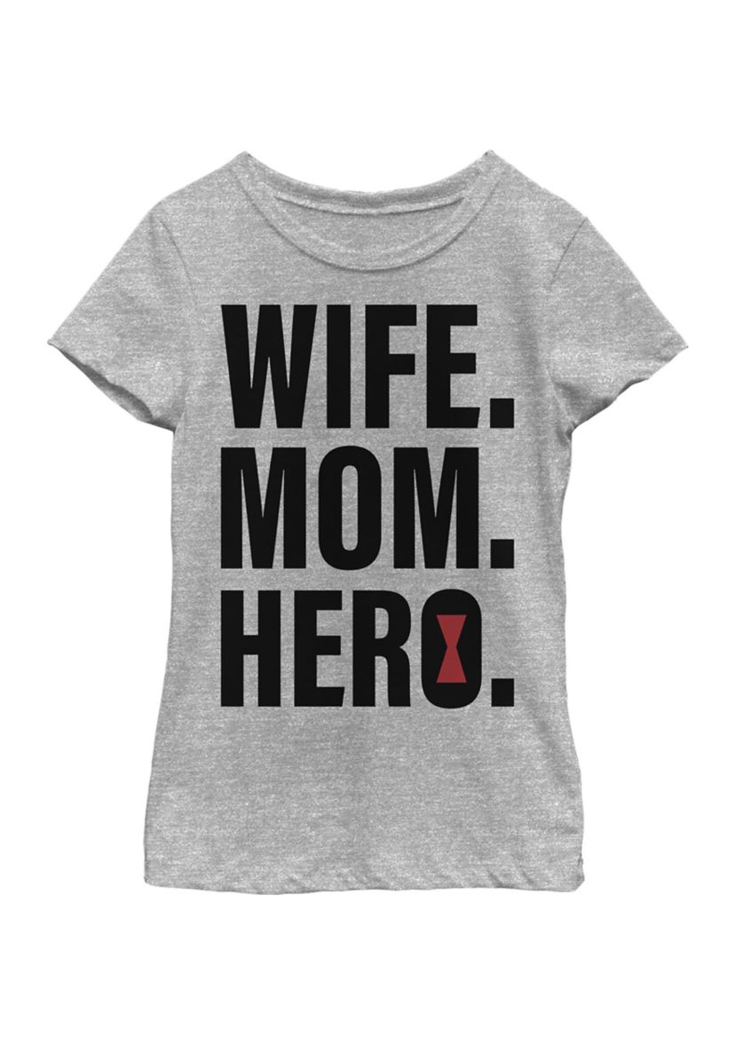 Girls 4-6x Seasonal Wife Mom Black Widow Graphic T-Shirt