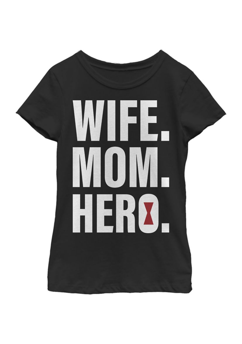 Girls 4-6x Seasonal Wife Mom Black Widow Graphic T-Shirt
