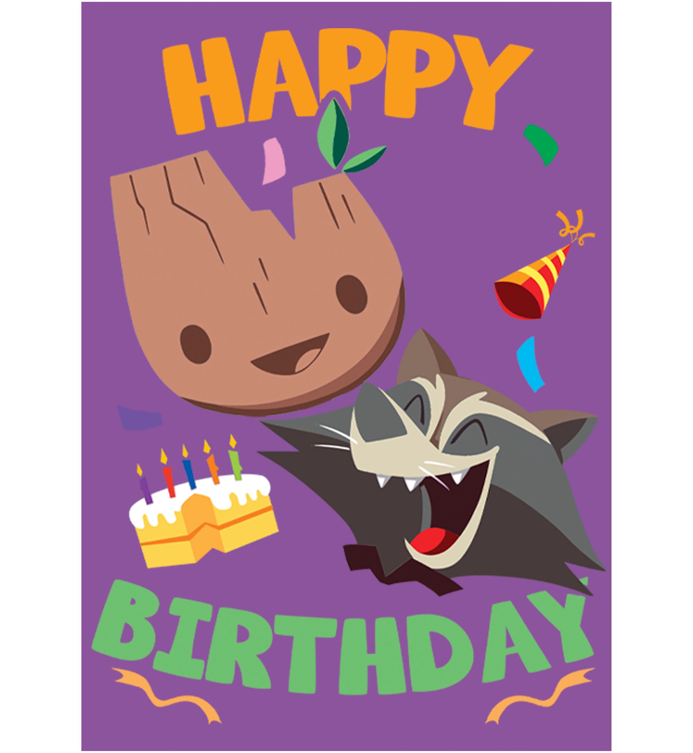 Girls 46x Marvel Seasonal Groot Rocket Birthday Graphic Top