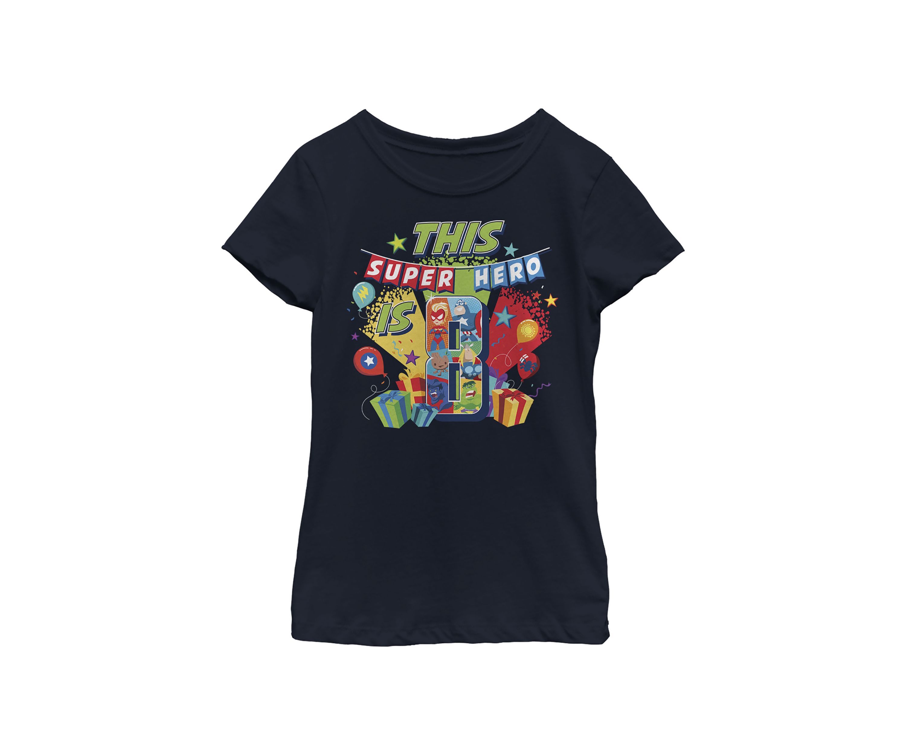 Girls 46x Marvel Seasonal 8 Super Hero Yay Graphic Top