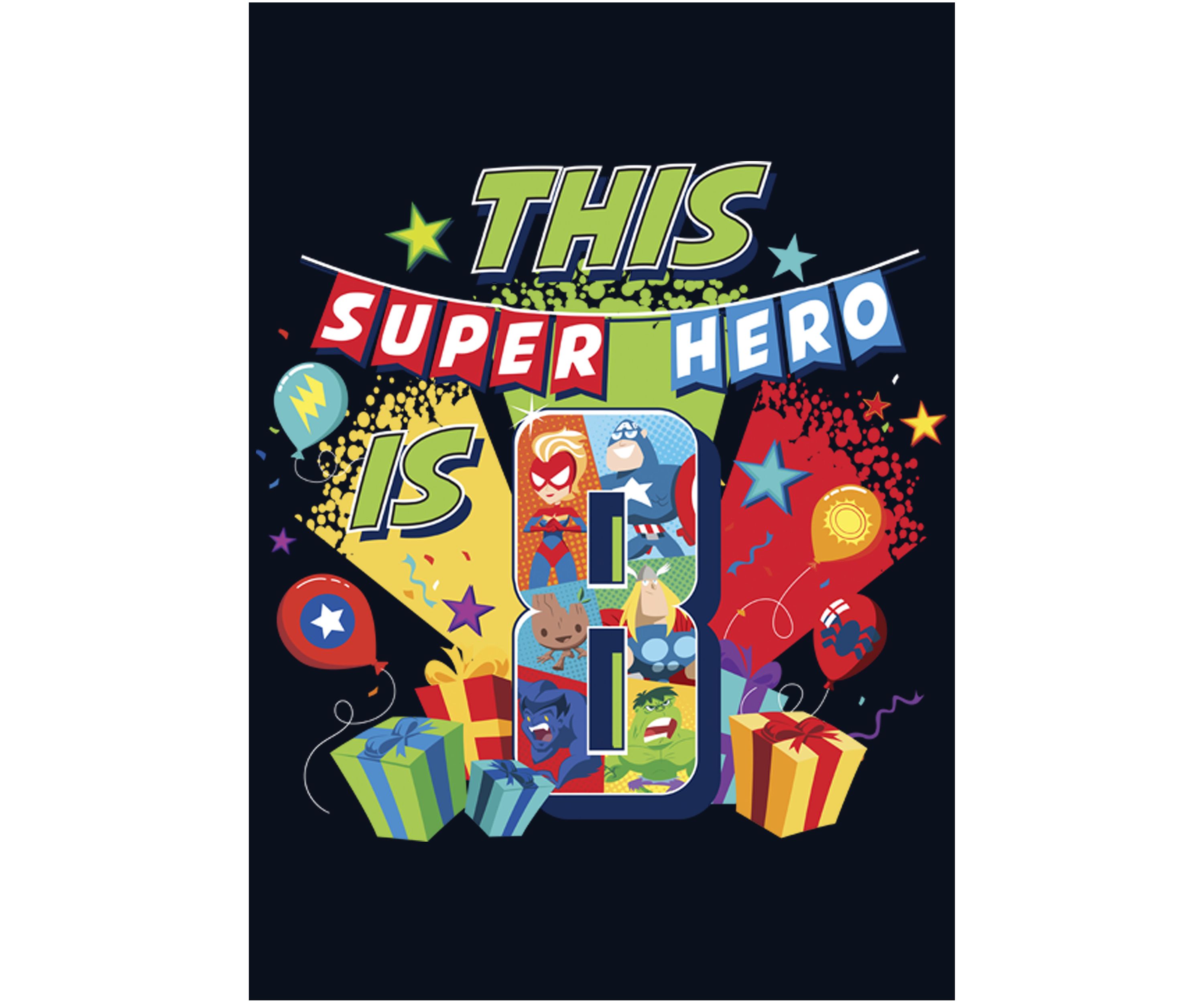 Girls 46x Marvel Seasonal 8 Super Hero Yay Graphic Top