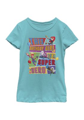 Marvel Girls 46x Marvel Seasonal Marvel Birthday Girl Graphic Top | Belk