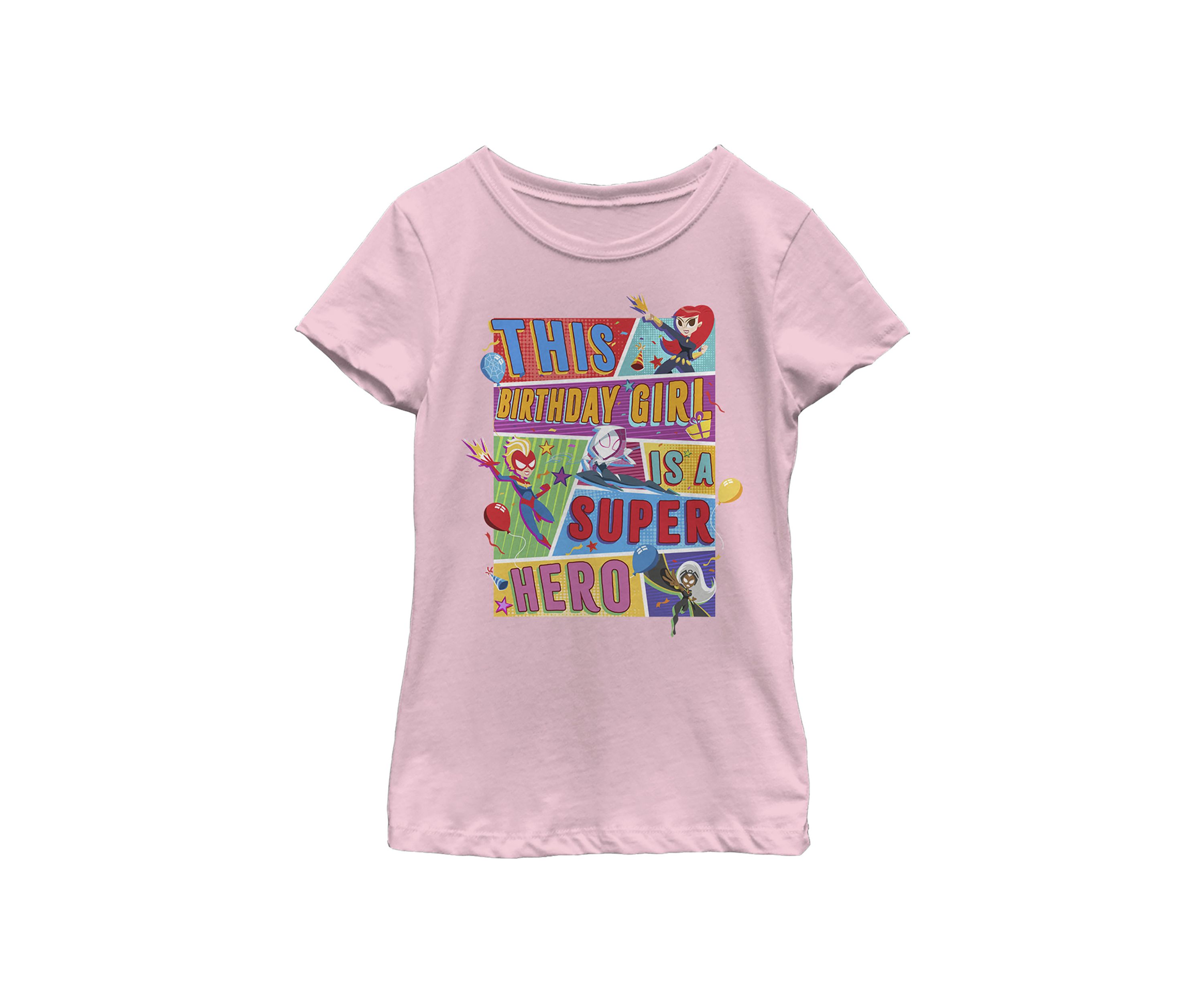 Girls 46x Marvel Seasonal Marvel Birthday Girl Graphic Top
