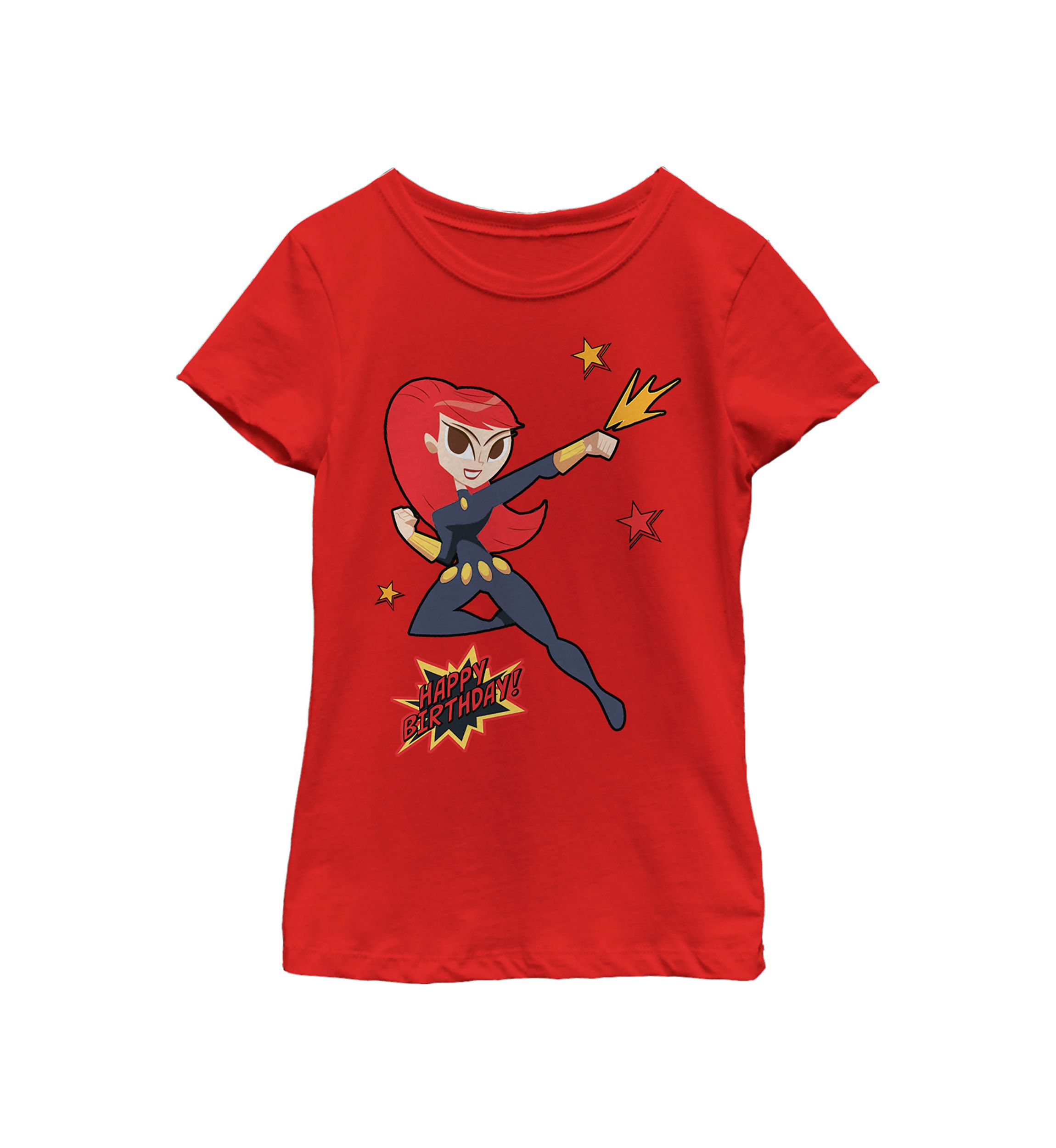 Girls 46x Marvel Seasonal Black Widow Birthday Graphic Top