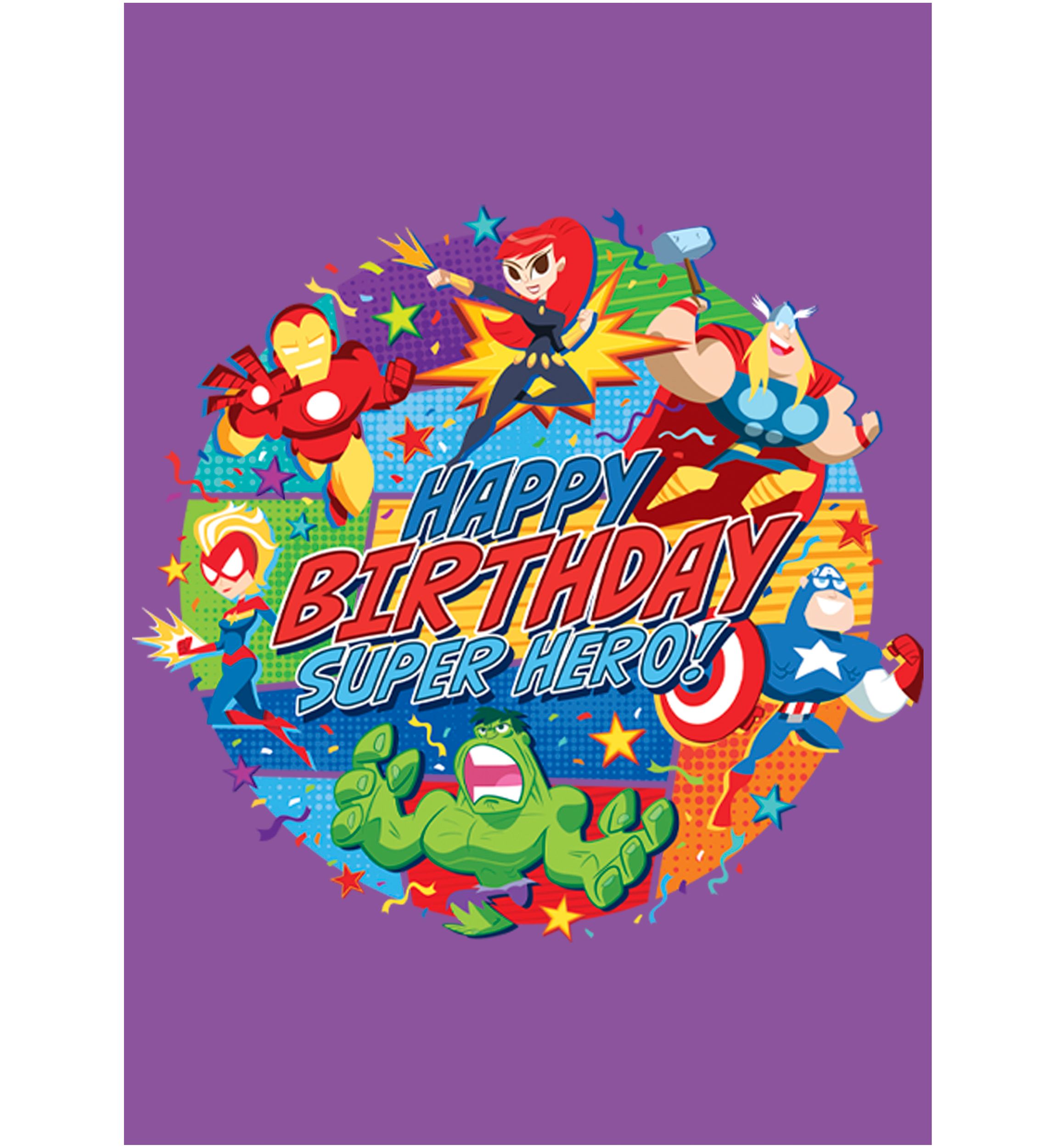 Girls 46x Marvel Seasonal Superhero Party Graphic Top