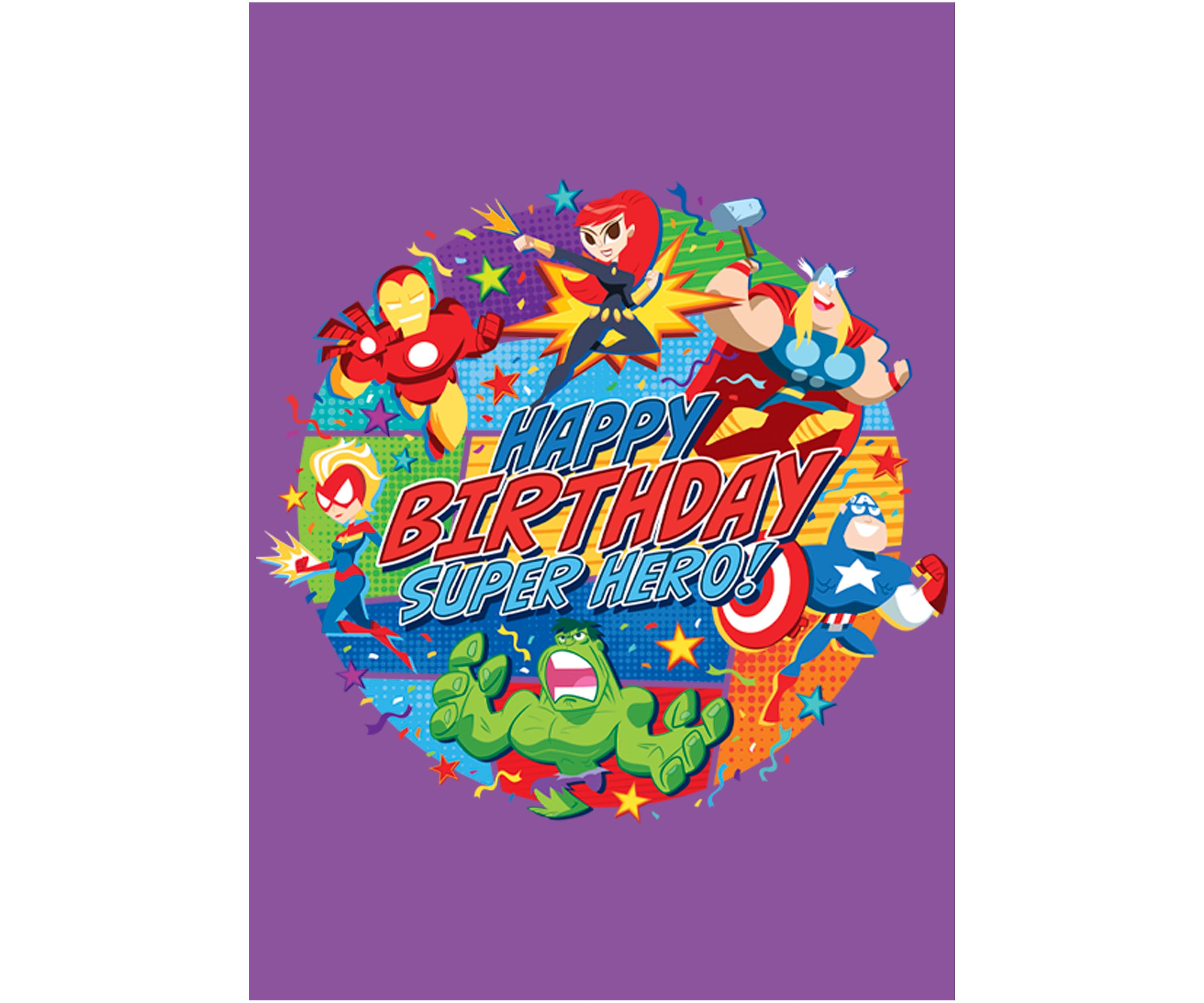 Girls 46x Marvel Seasonal Superhero Party Graphic Top