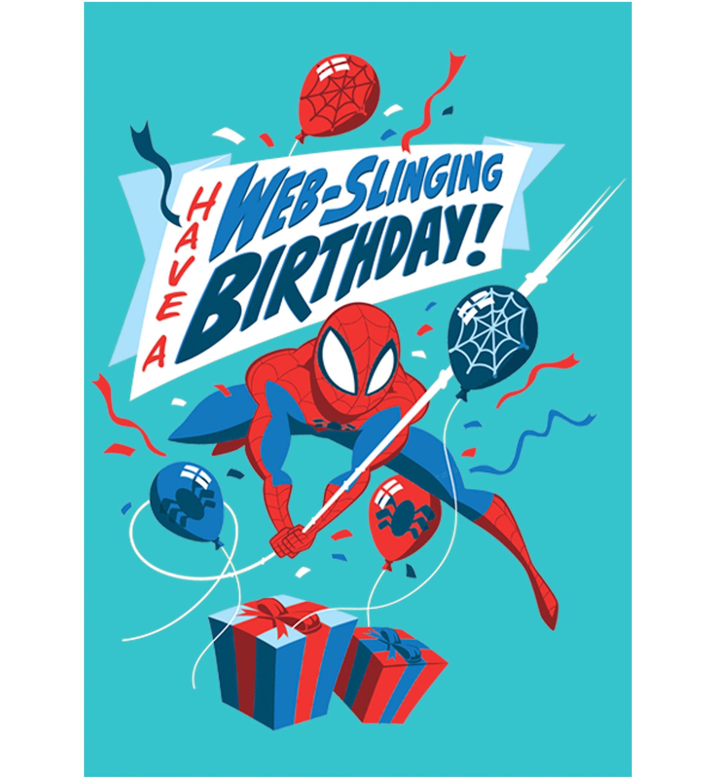 Girls 46x Marvel Seasonal Web Slinging Birthday Graphic Top