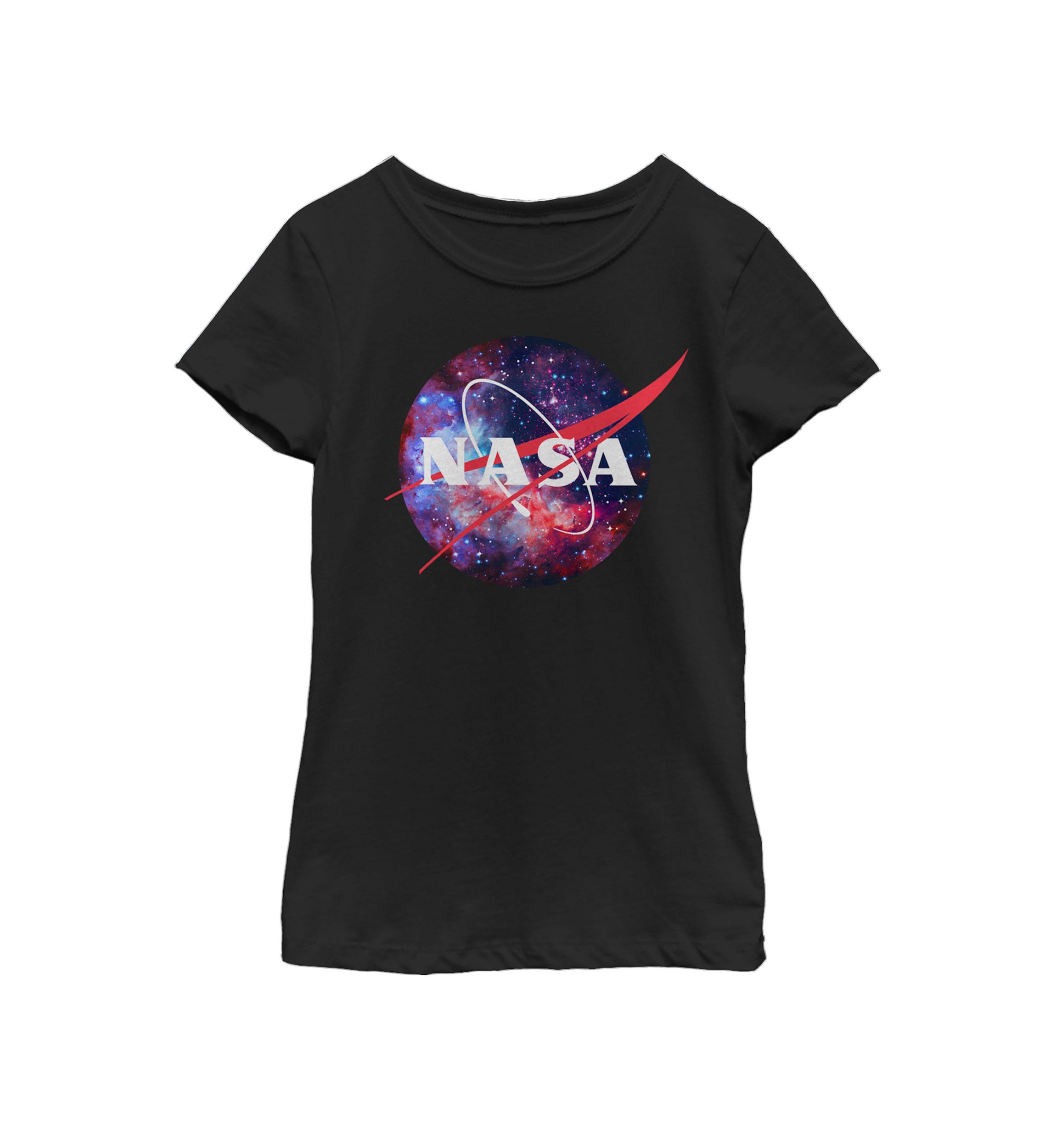 Girls 7-16 Purple Pink Mix Galaxy Style Logo Short Sleeve Graphic T-Shirt