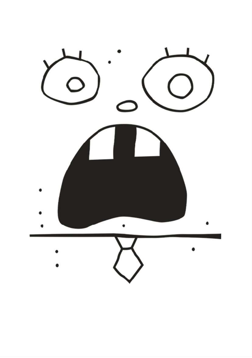 Girls 4-6x DoodleBob Face Graphic T-Shirt