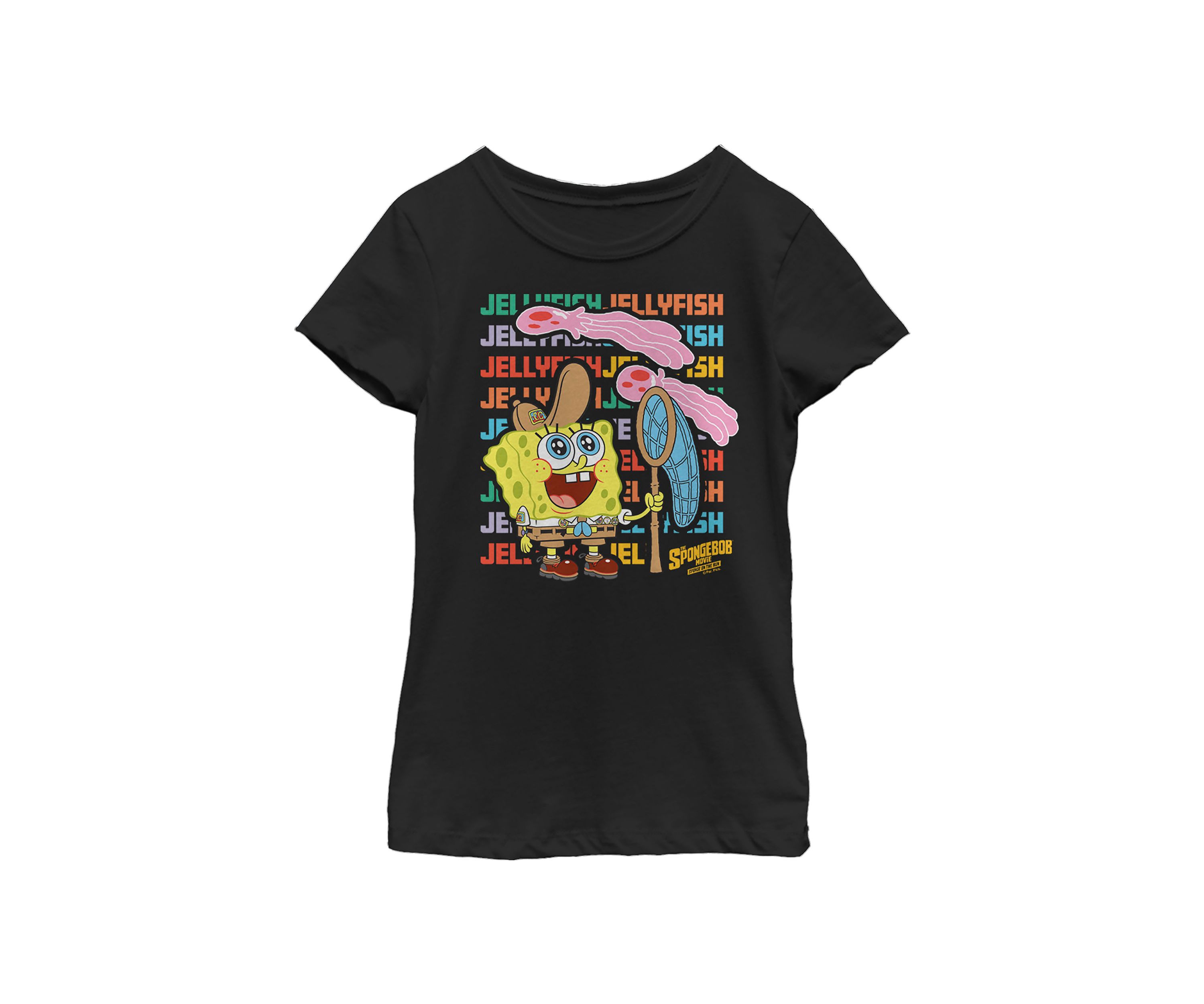 Girls 46x Spongebob Movie Jellyfishing Stack Graphic Top