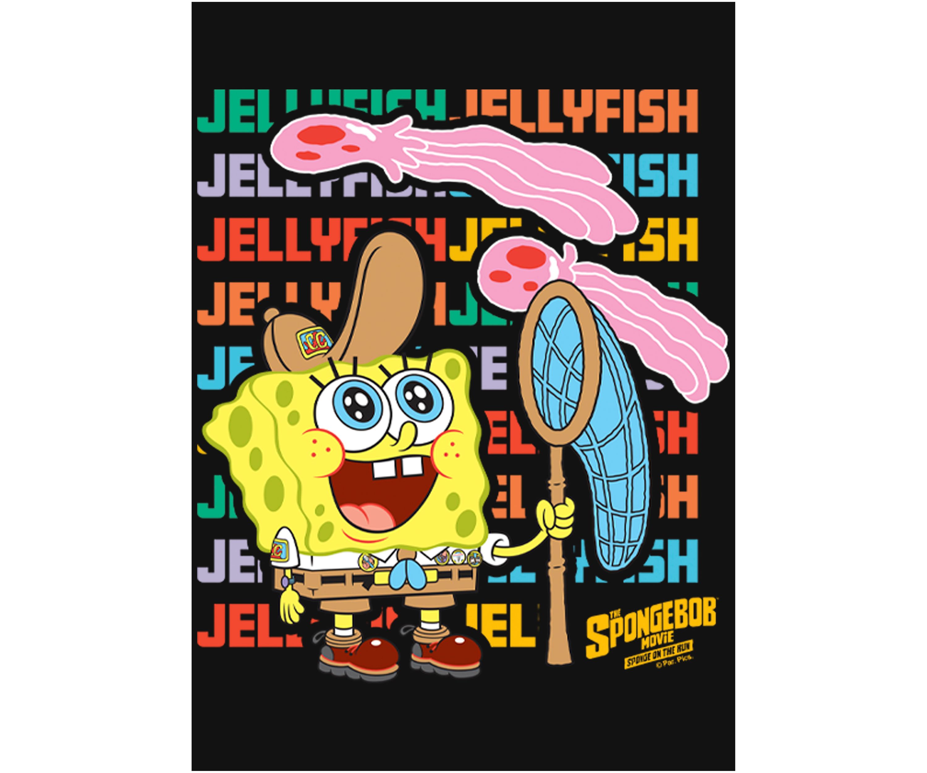 Girls 46x Spongebob Movie Jellyfishing Stack Graphic Top