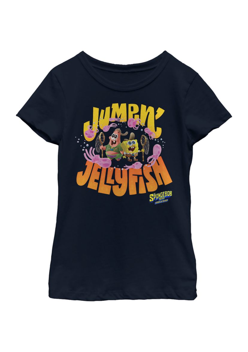 Girls 46x Spongebob Movie Jellyfish Fields Graphic Top