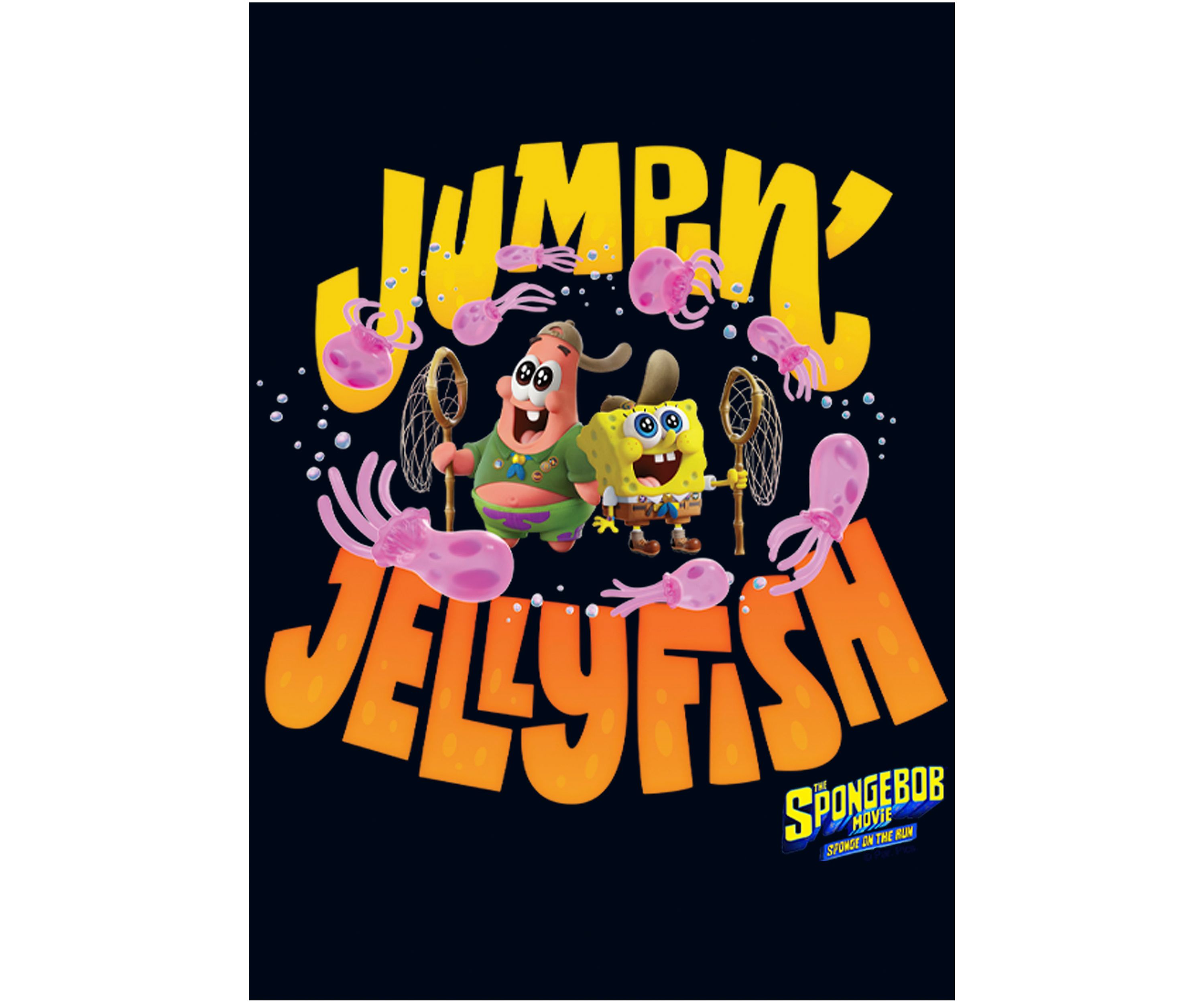Girls 46x Spongebob Movie Jellyfish Fields Graphic Top